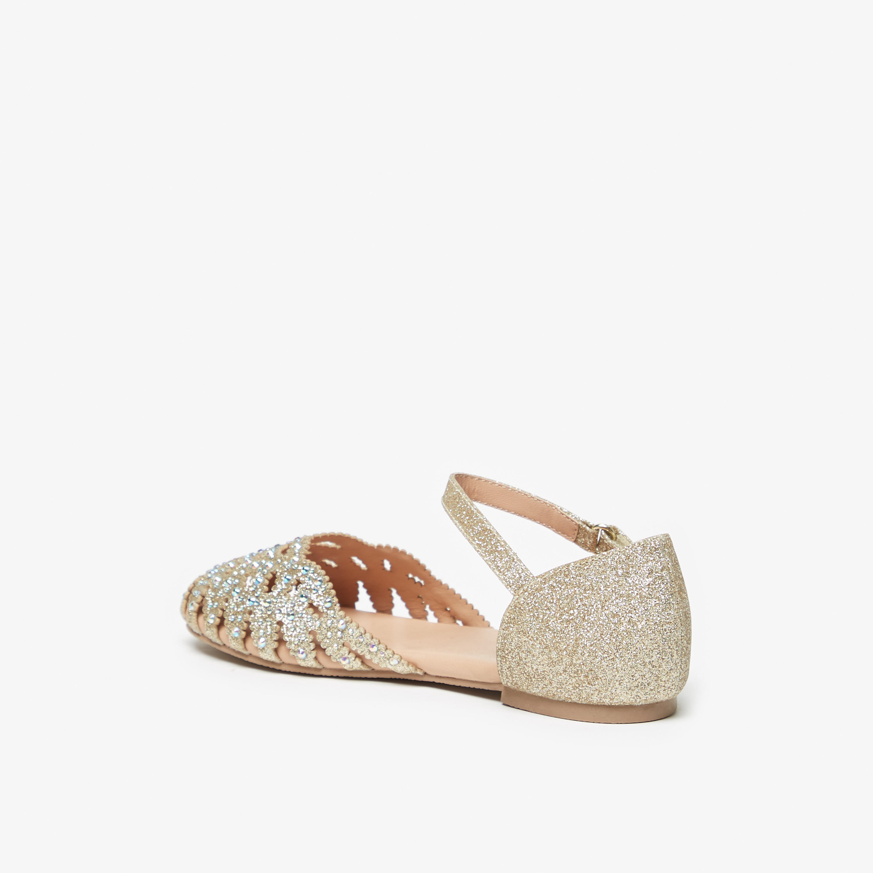 صندل بشريط إغلاق وزينة أحجار للبنات من سيليست-girls-shoes-ballerinas-image-2