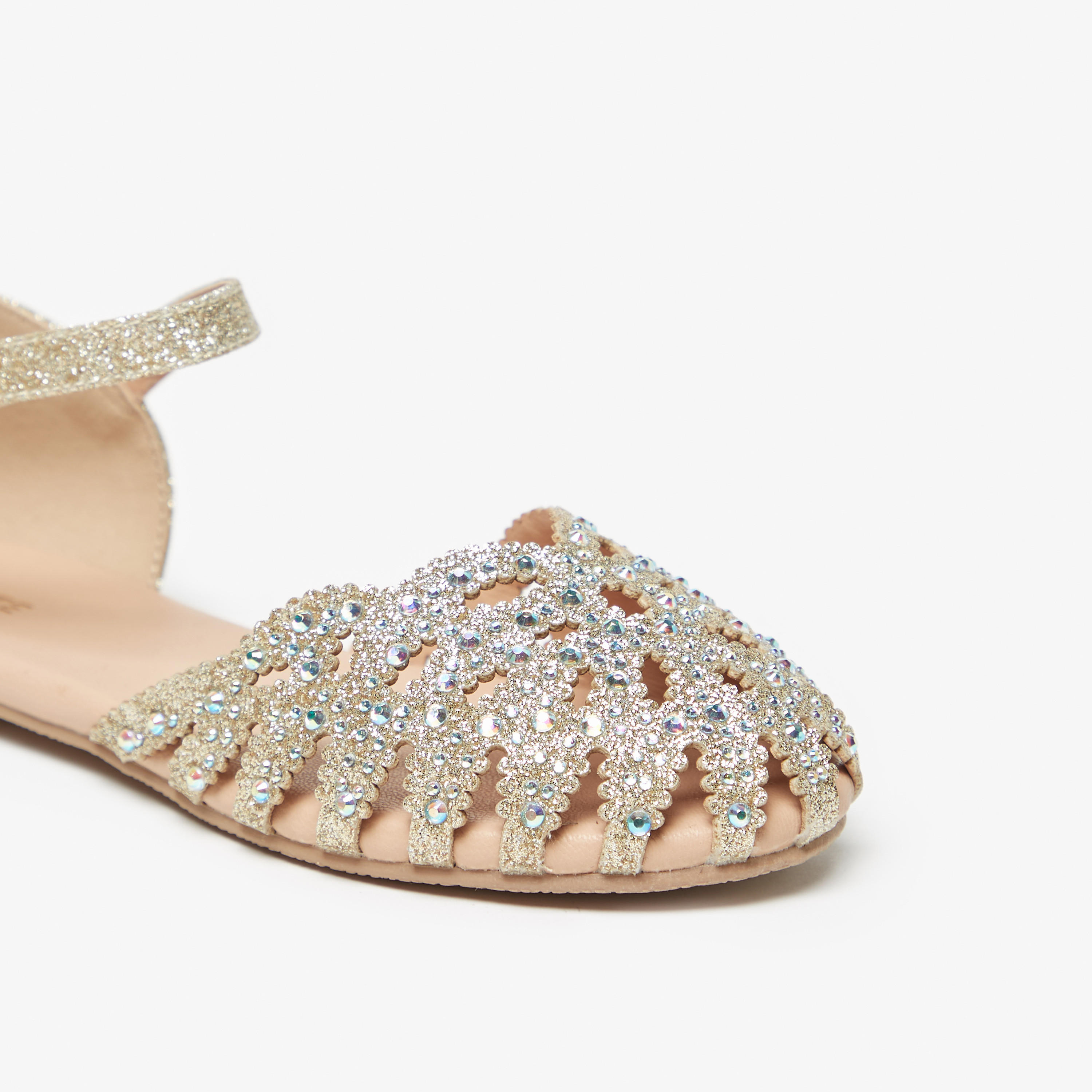صندل بشريط إغلاق وزينة أحجار للبنات من سيليست-girls-shoes-ballerinas-image-5