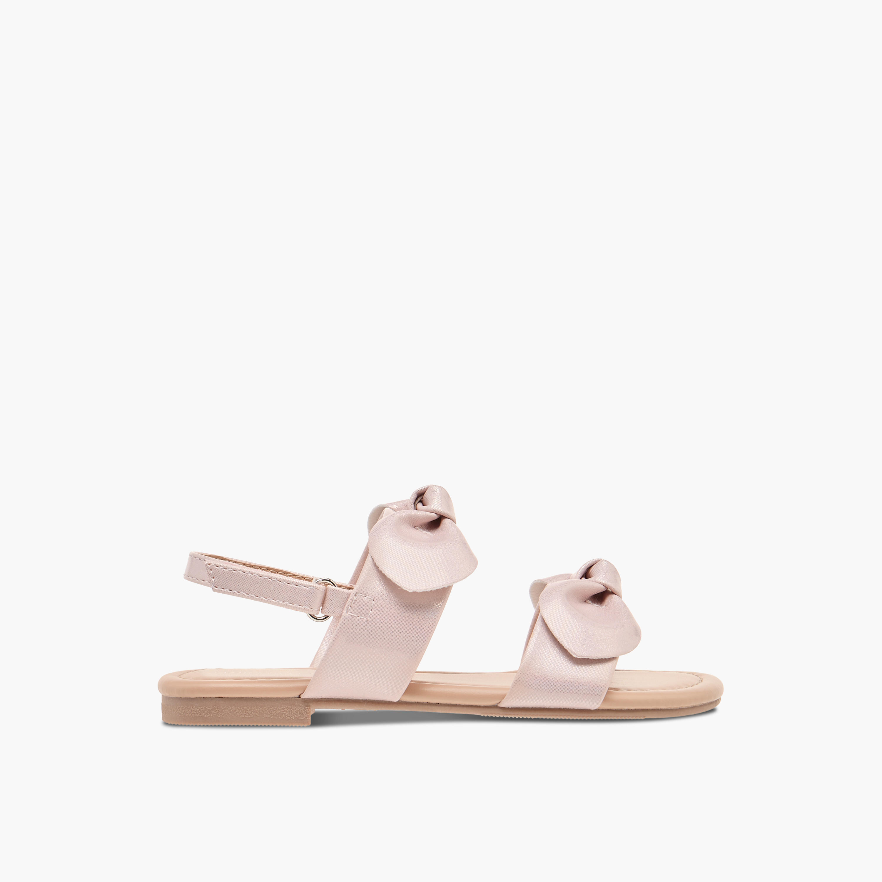 صندل بشريط إغلاق لاصق وزخارف فيونكة من فلورا بيلا-girls-shoes-sandals-image-2
