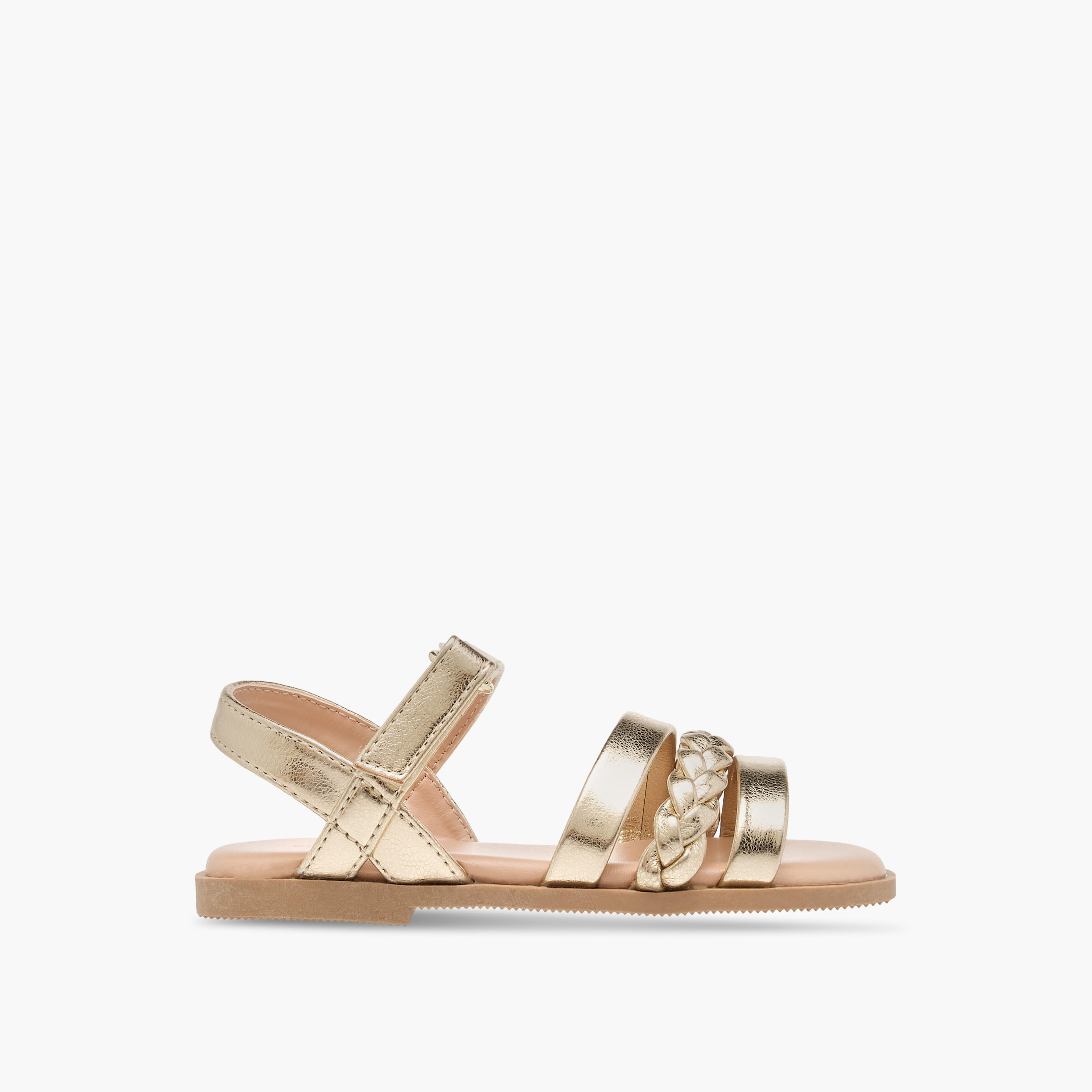 Flora Bella Braided Sandals with Hook and Loop Closure-girls-shoes-sandals-image-2