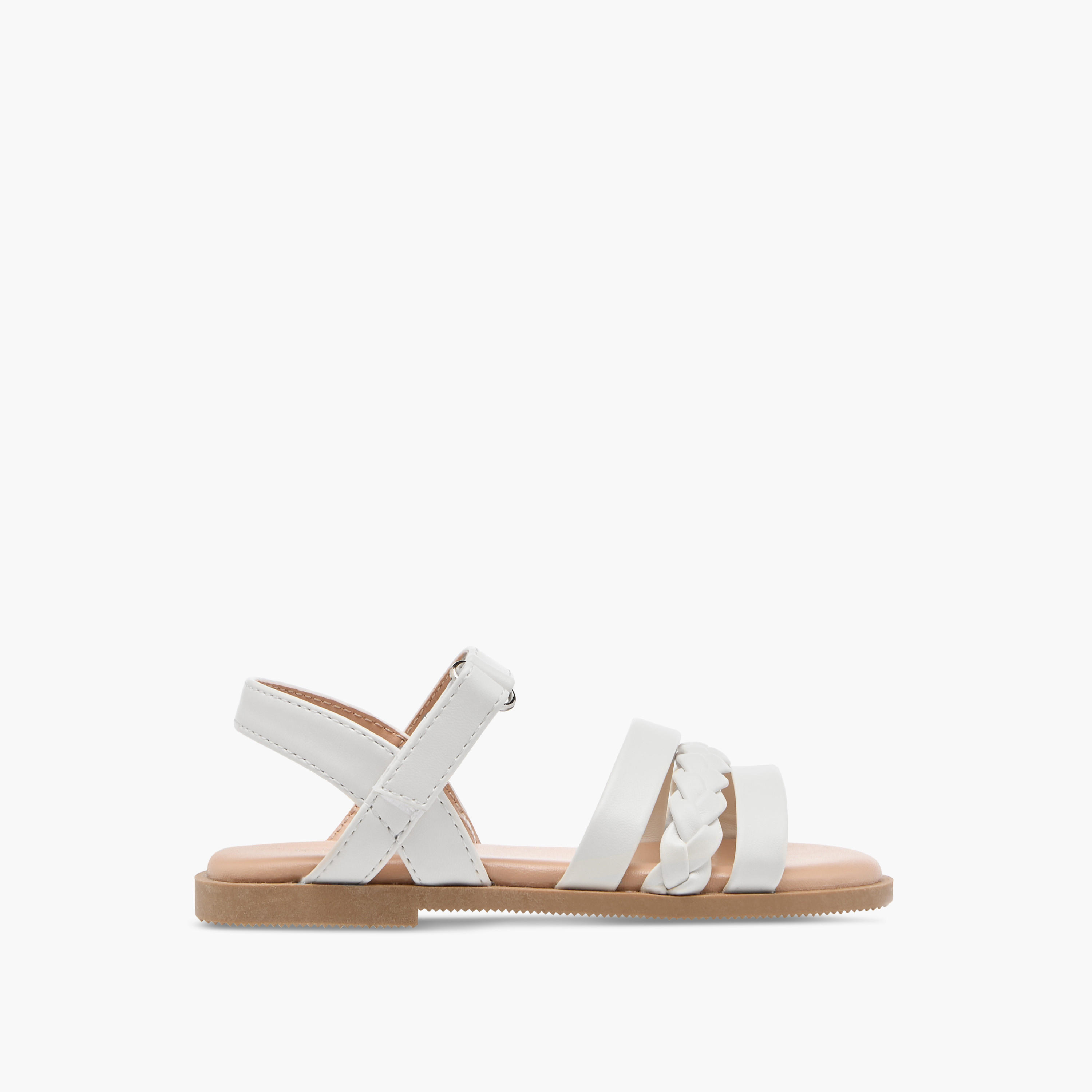 Flora Bella Braided Sandals with Hook and Loop Closure-girls-shoes-sandals-image-2