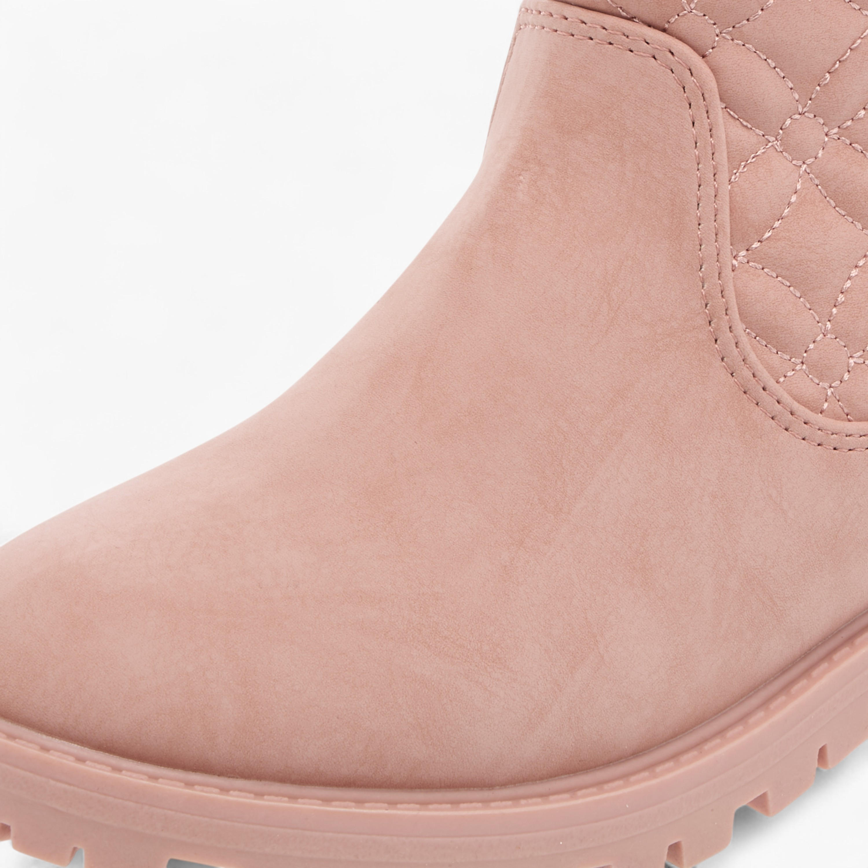 بوت بطول الكاحل بتفاصيل مخملية وسحّاب إغلاق من ليتل ميسي-girls-shoes-boots-image-14