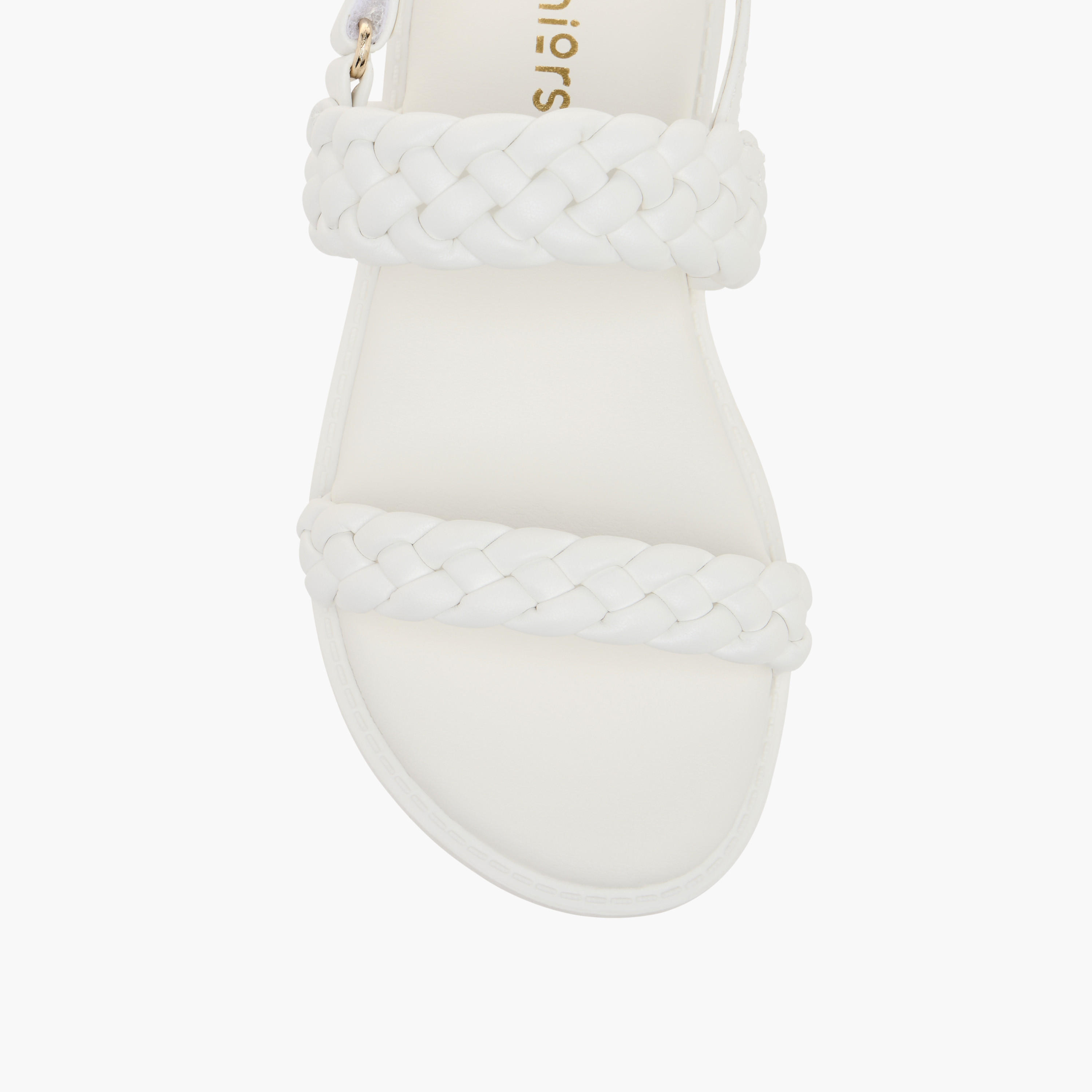 Juniors Weave Detail Strap Sandals with Hook and Loop Closure-girls-shoes-sandals-image-3