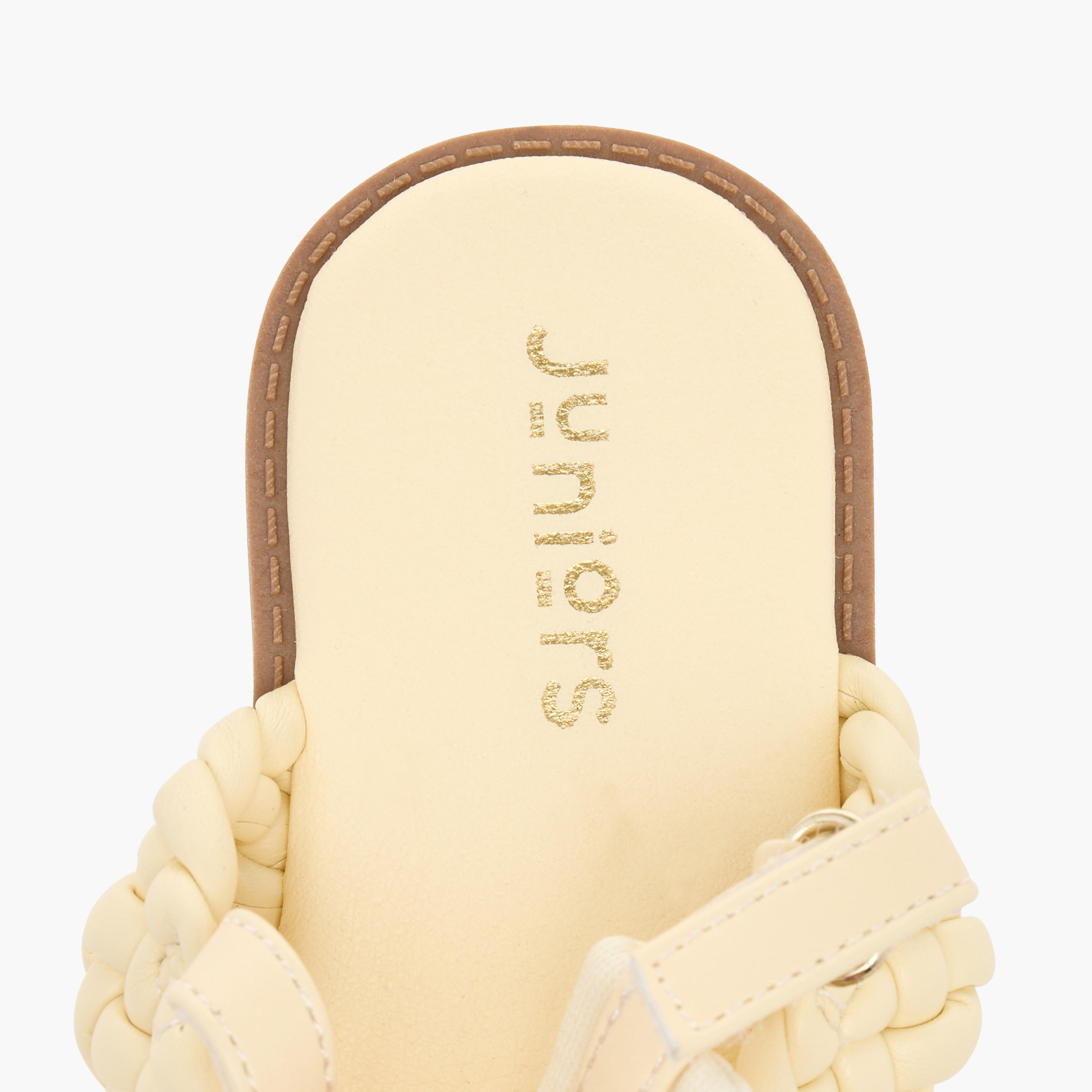 صندل بحزام وتفاصيل منسوجة وشريط إغلاق لاصق من جونيورز-girls-shoes-sandals-image-5
