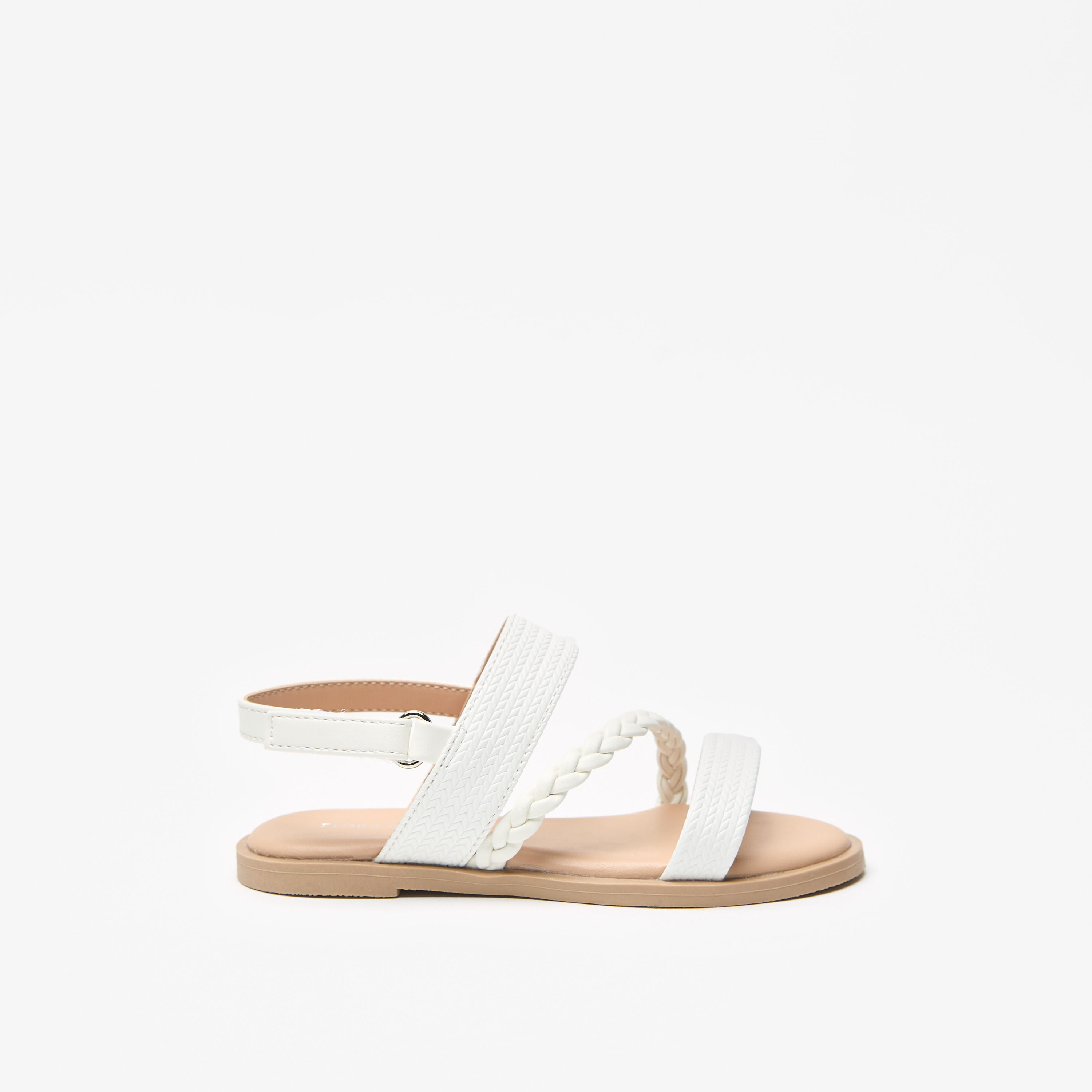 Flora Bella Textured Sandals with Hook and Loop Closure-girls-shoes-sandals-image-7
