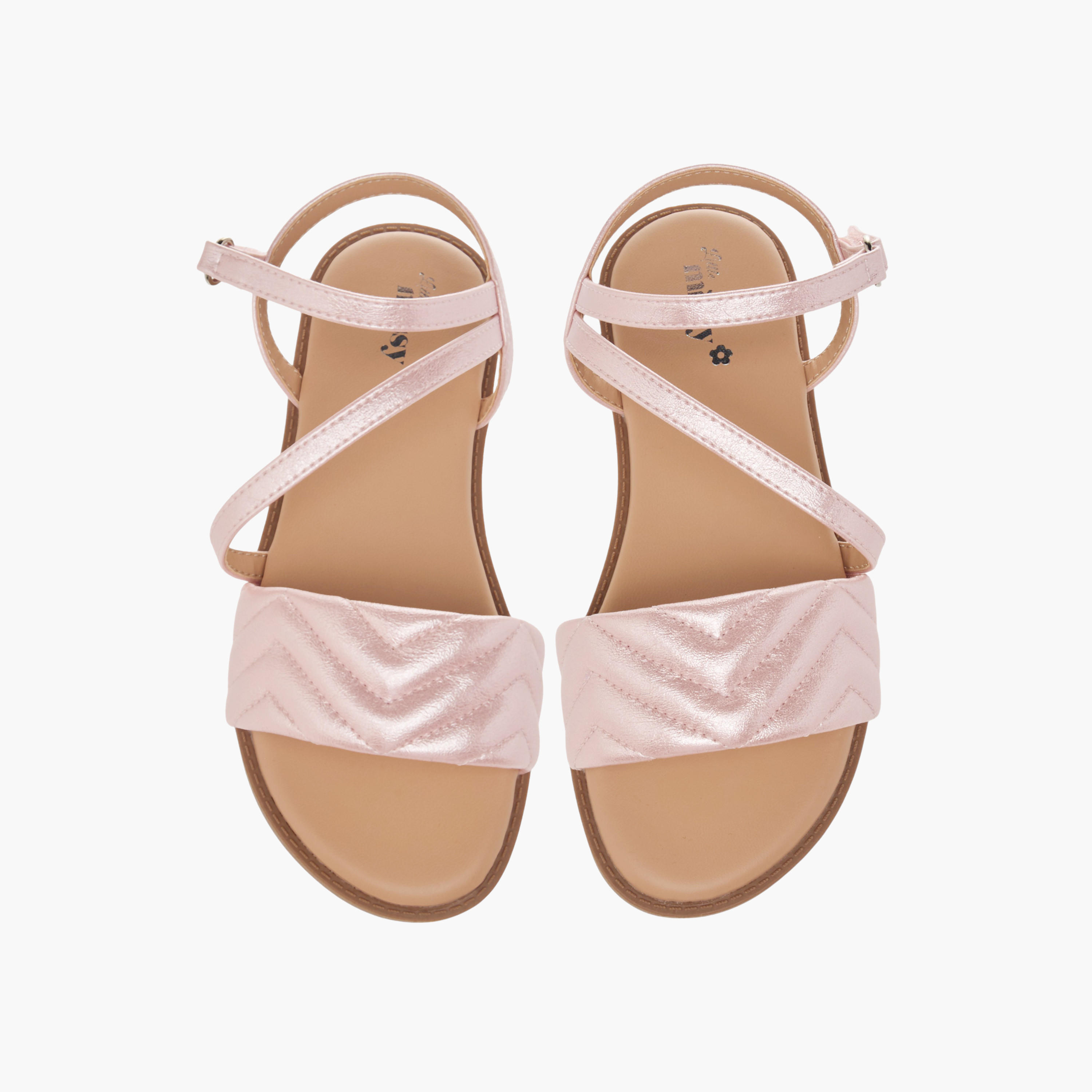 صندل مبطن بشريط إغلاق من ليتل ميسي-girls-shoes-sandals-image-1