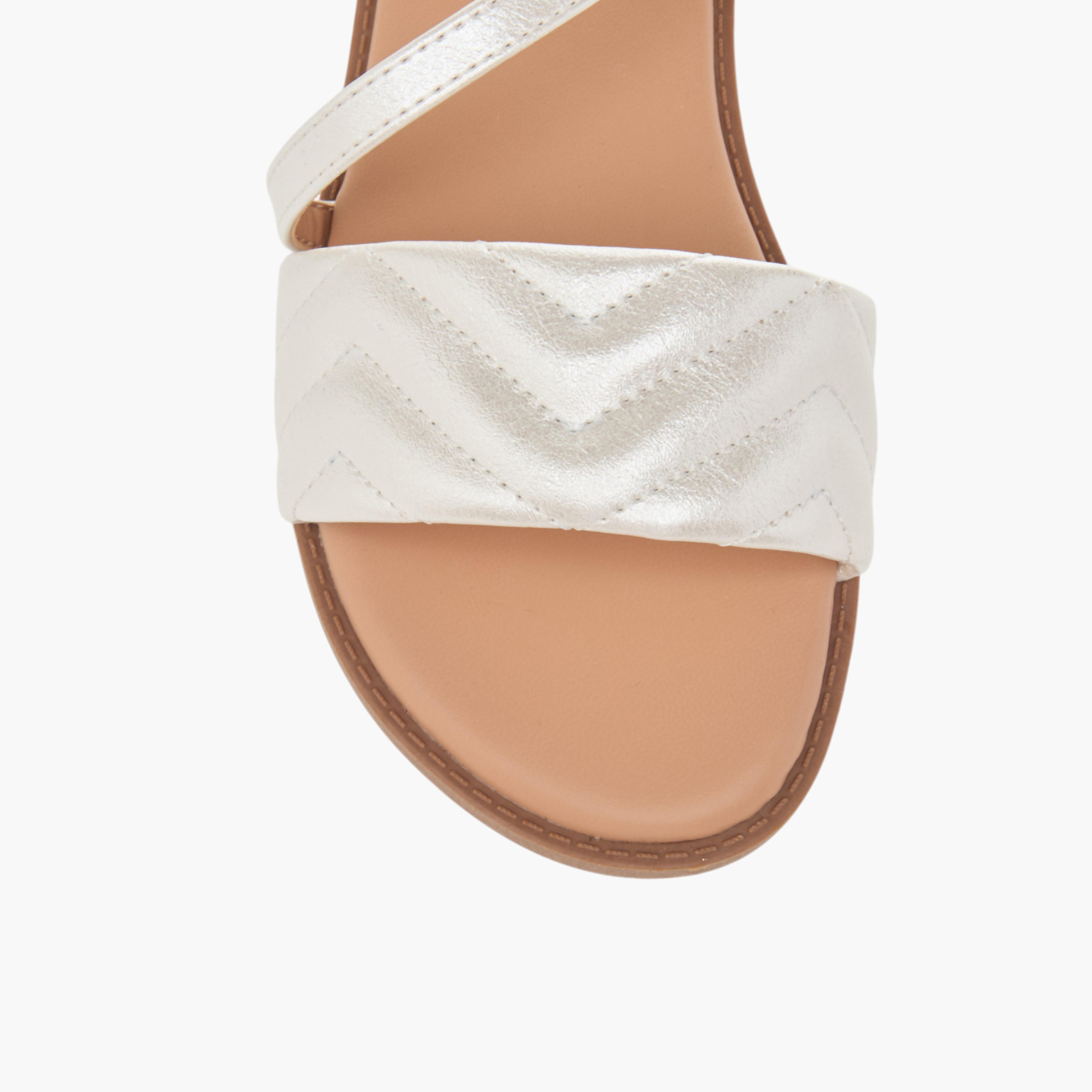 Little Missy Quilted Sandals with Hook and Loop Closure-girls-shoes-sandals-image-3