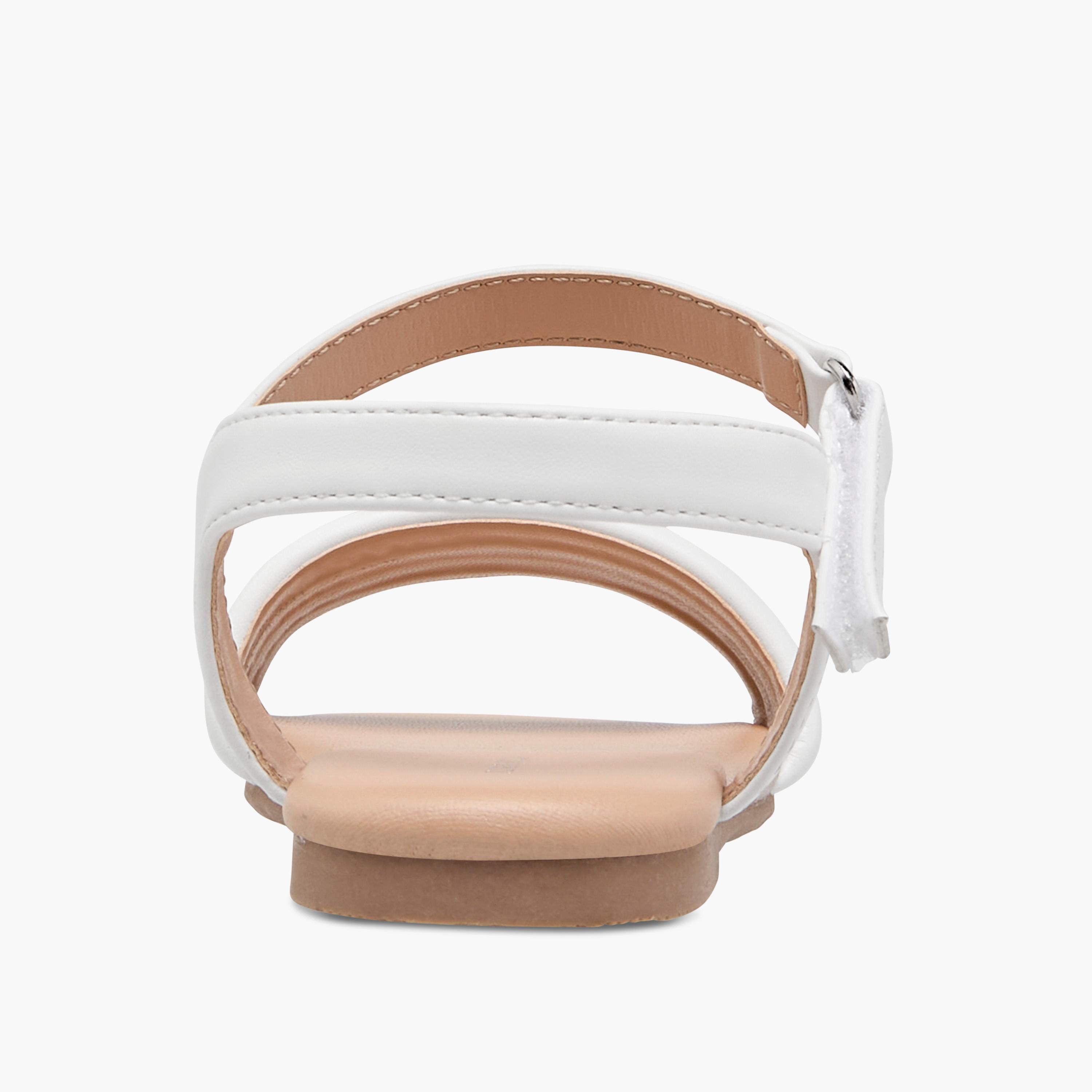 Flora Bella Strap Detail Sandals with Hook and Loop Closure-girls-shoes-sandals-image-4