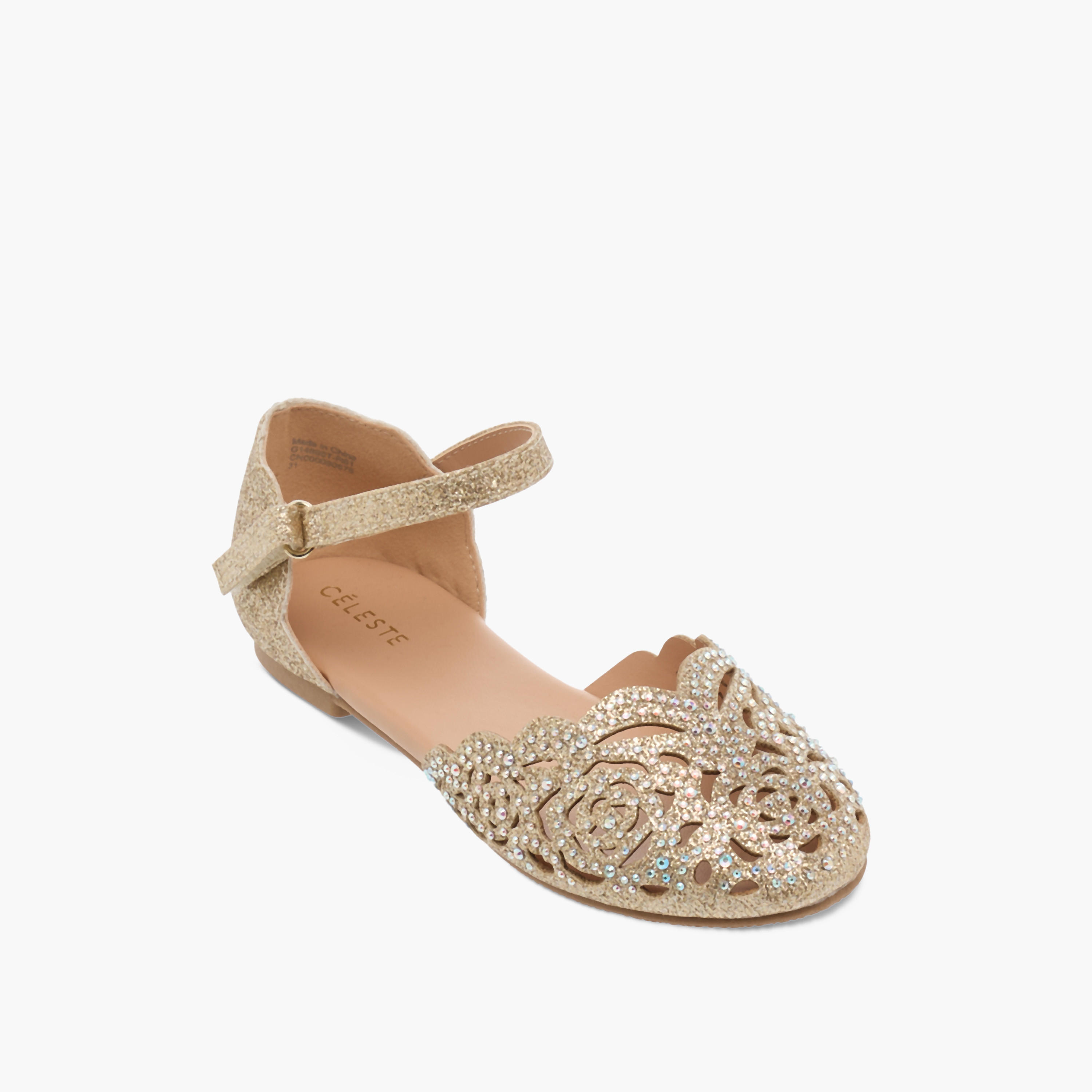 حذاء باليرينا مزيّن بشريط إغلاق لاصق للبنات من سيليست-girls-shoes-sandals-image-9