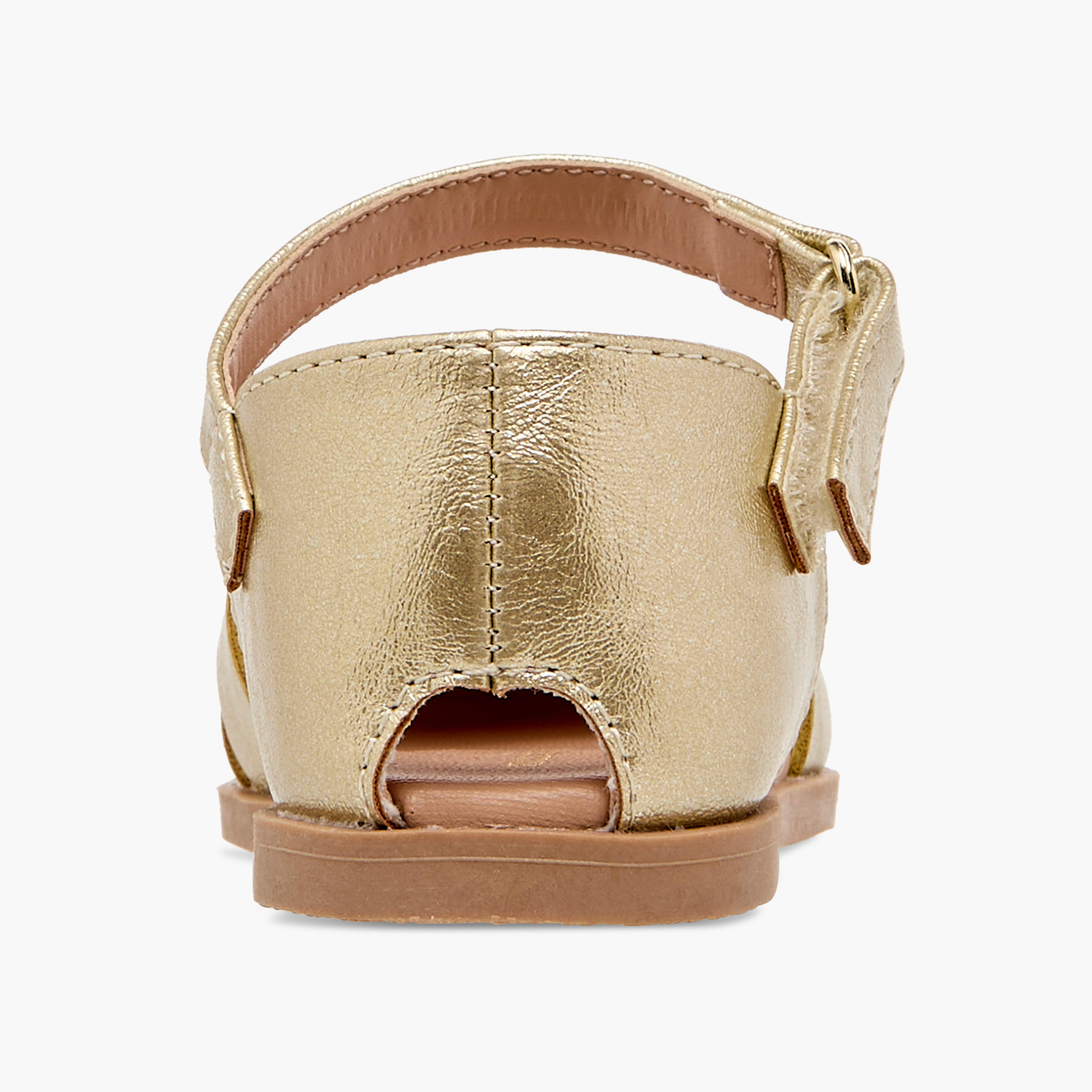 صندل بفيونكة وشريط إغلاق لاصق من فلورا بيلا-girls-shoes-sandals-image-4