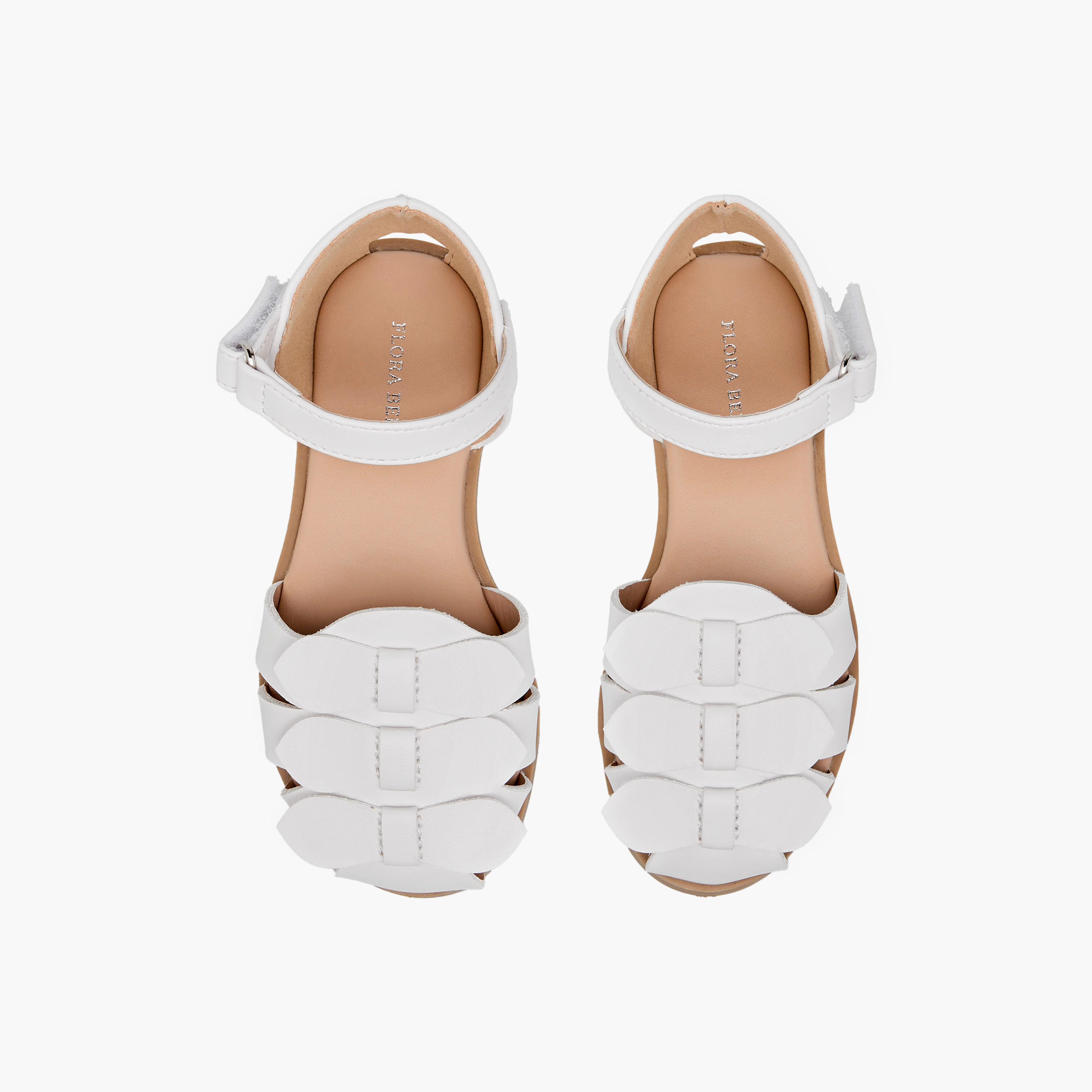 Flora Bella Bow Accent Sandals with Hook and Loop Closure-girls-shoes-sandals-image-1