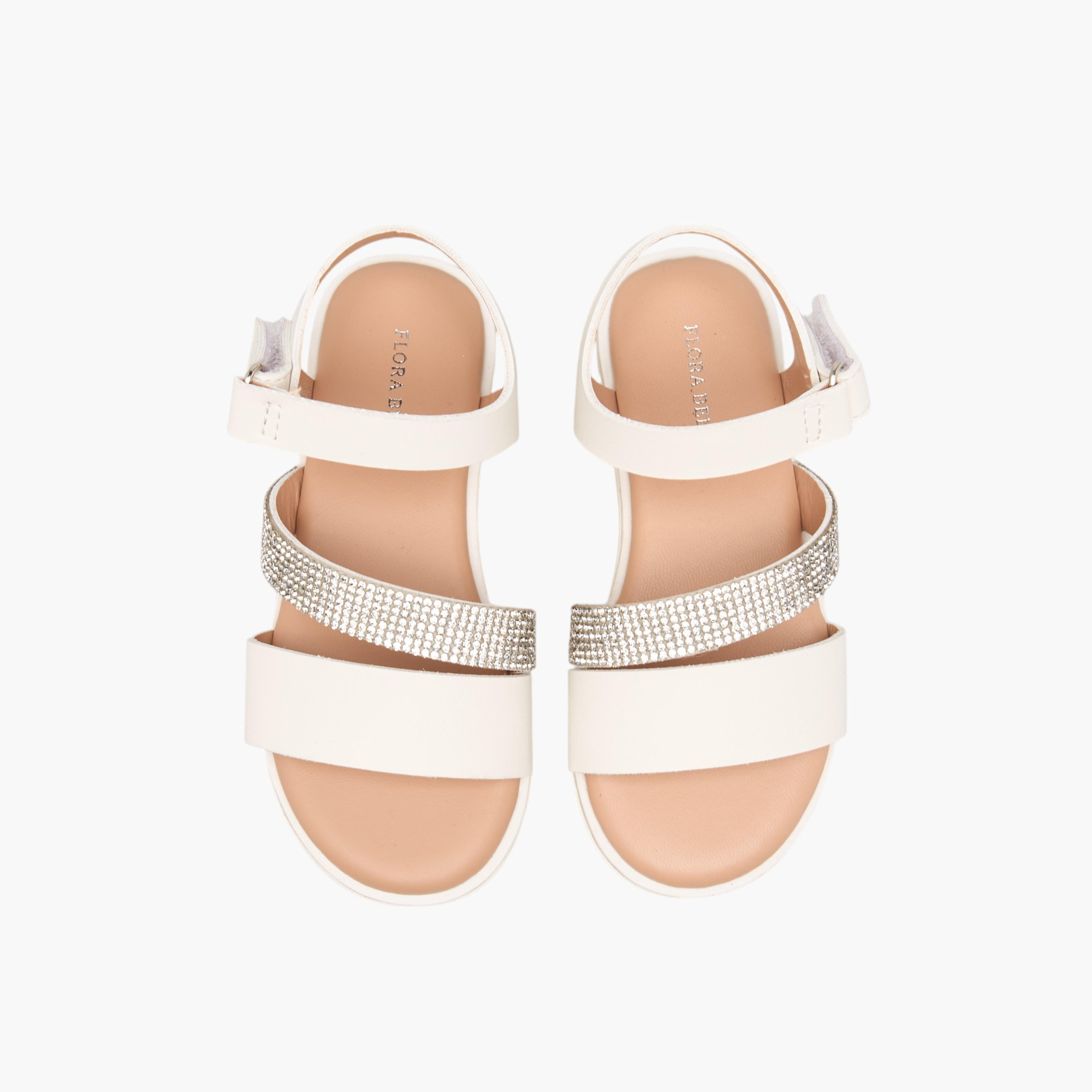 Flora Bella Solid Sandals with Hook and Loop Closure-girls-shoes-sandals-image-1