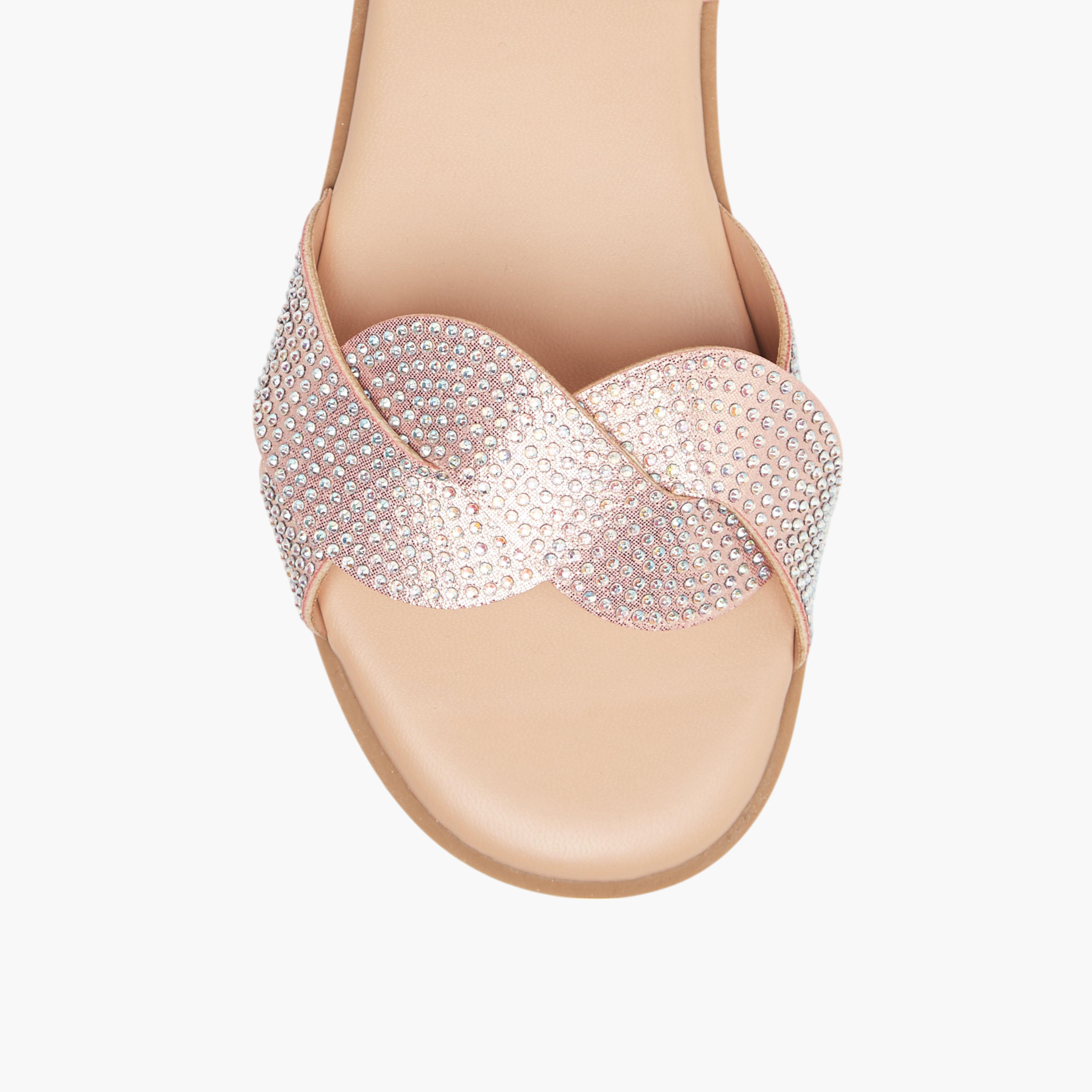 Flora Bella Studded Strap Sandals with Hook and Loop Closure-girls-shoes-sandals-image-3