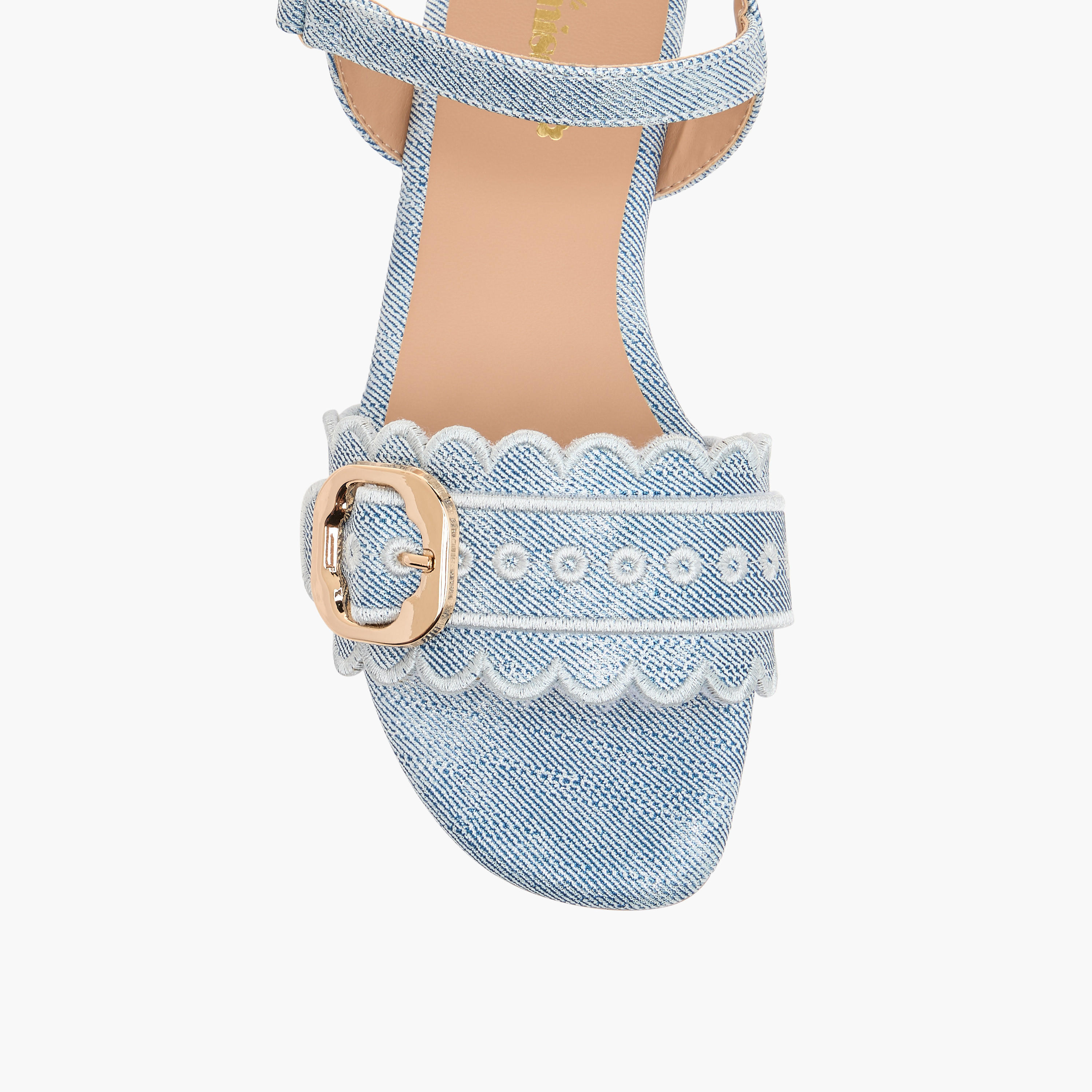 Little Missy Textured Strap Sandals with Hook and Loop Closure-girls-shoes-sandals-image-3