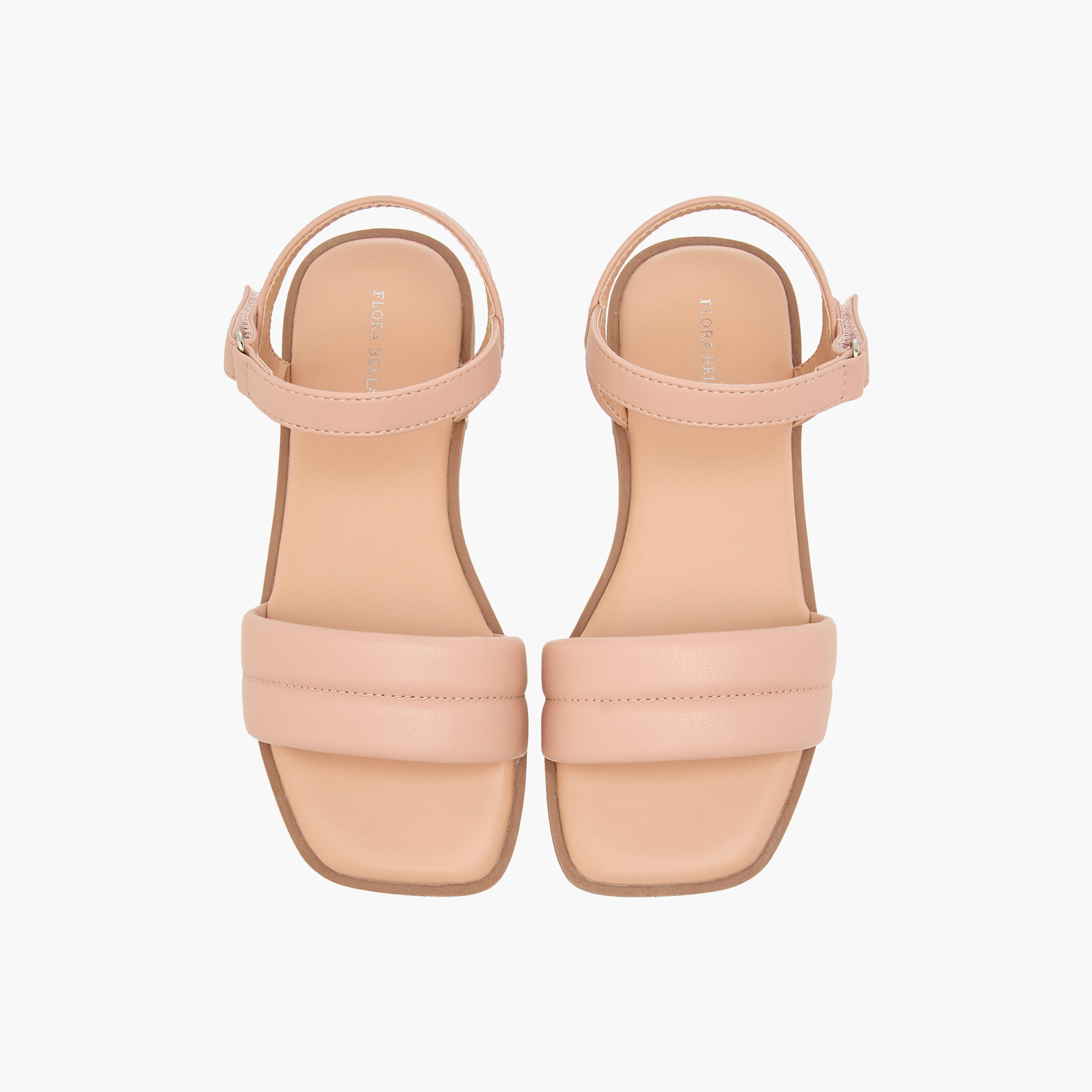 Flora Bella Solid Sandals with Hook and Loop Closure-girls-shoes-sandals-image-1