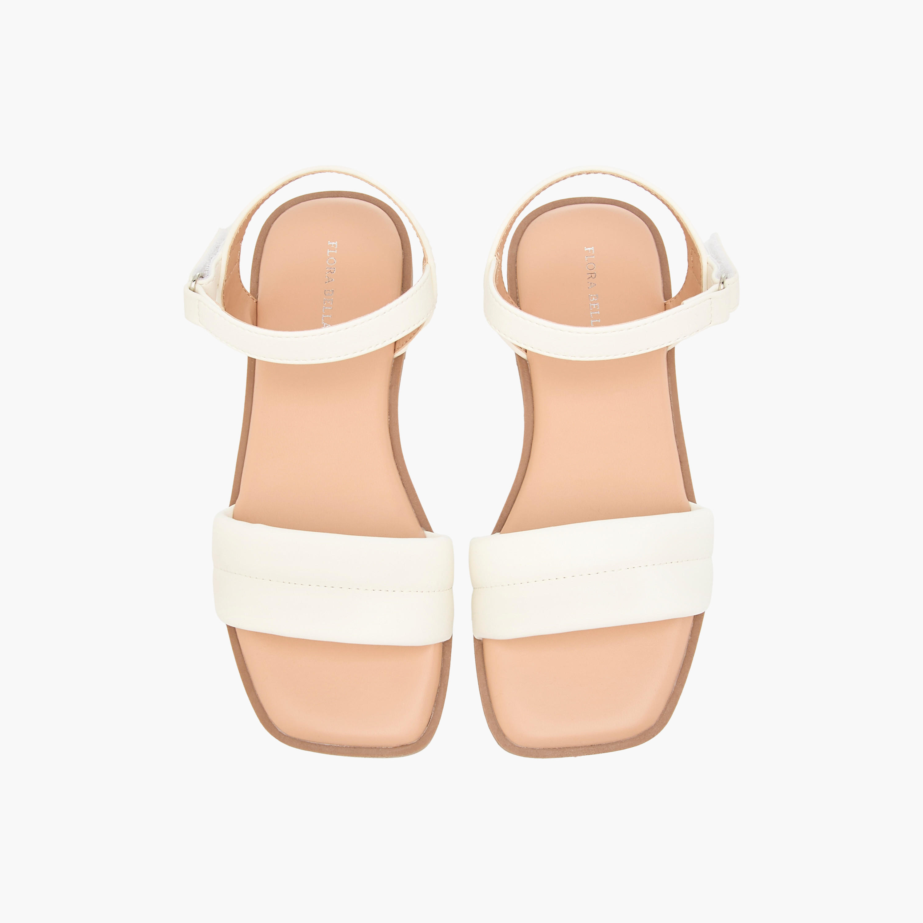 Flora Bella Solid Sandals with Hook and Loop Closure-girls-shoes-sandals-image-1