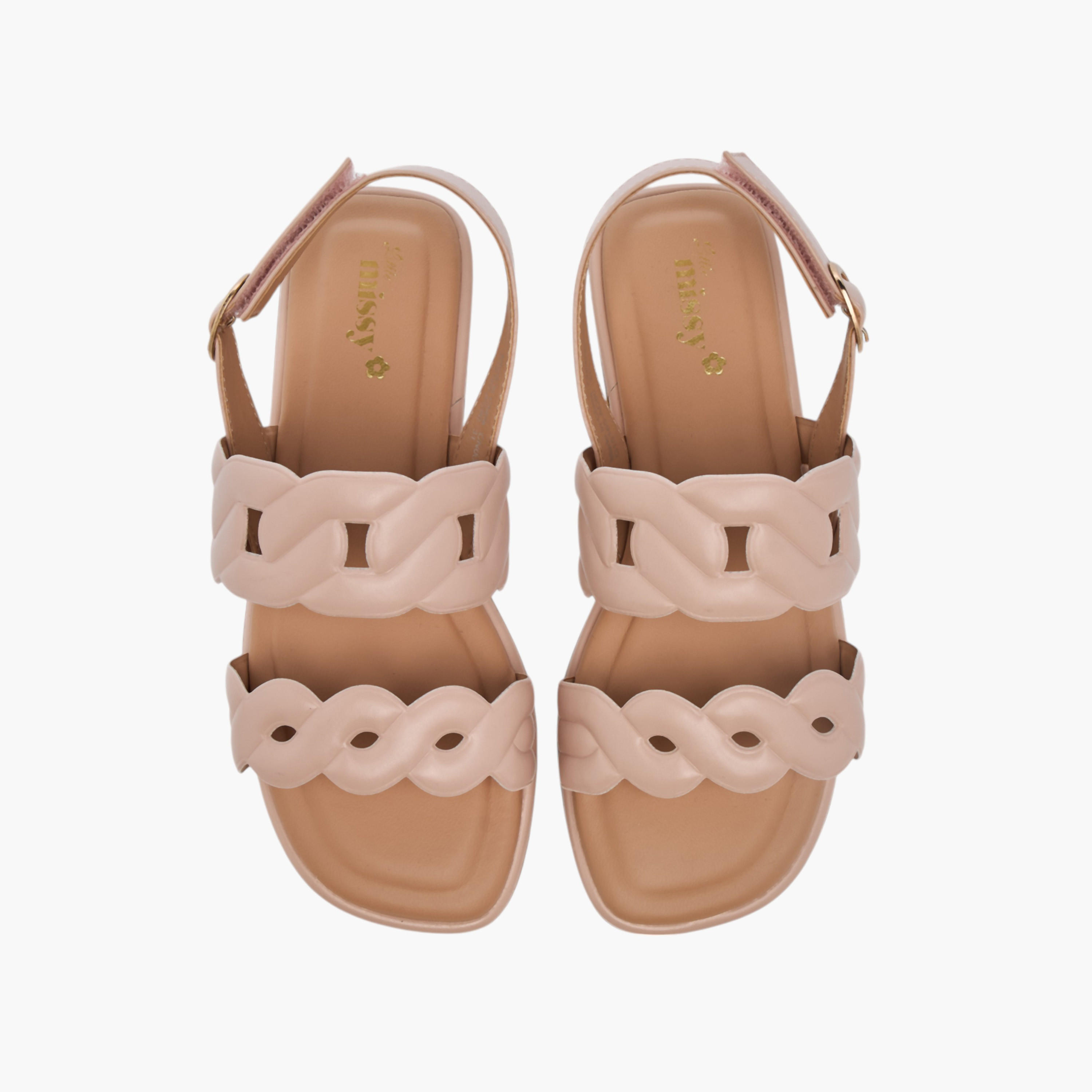 Little Missy Strappy Sandals with Hook and Loop Closure-girls-shoes-sandals-image-1