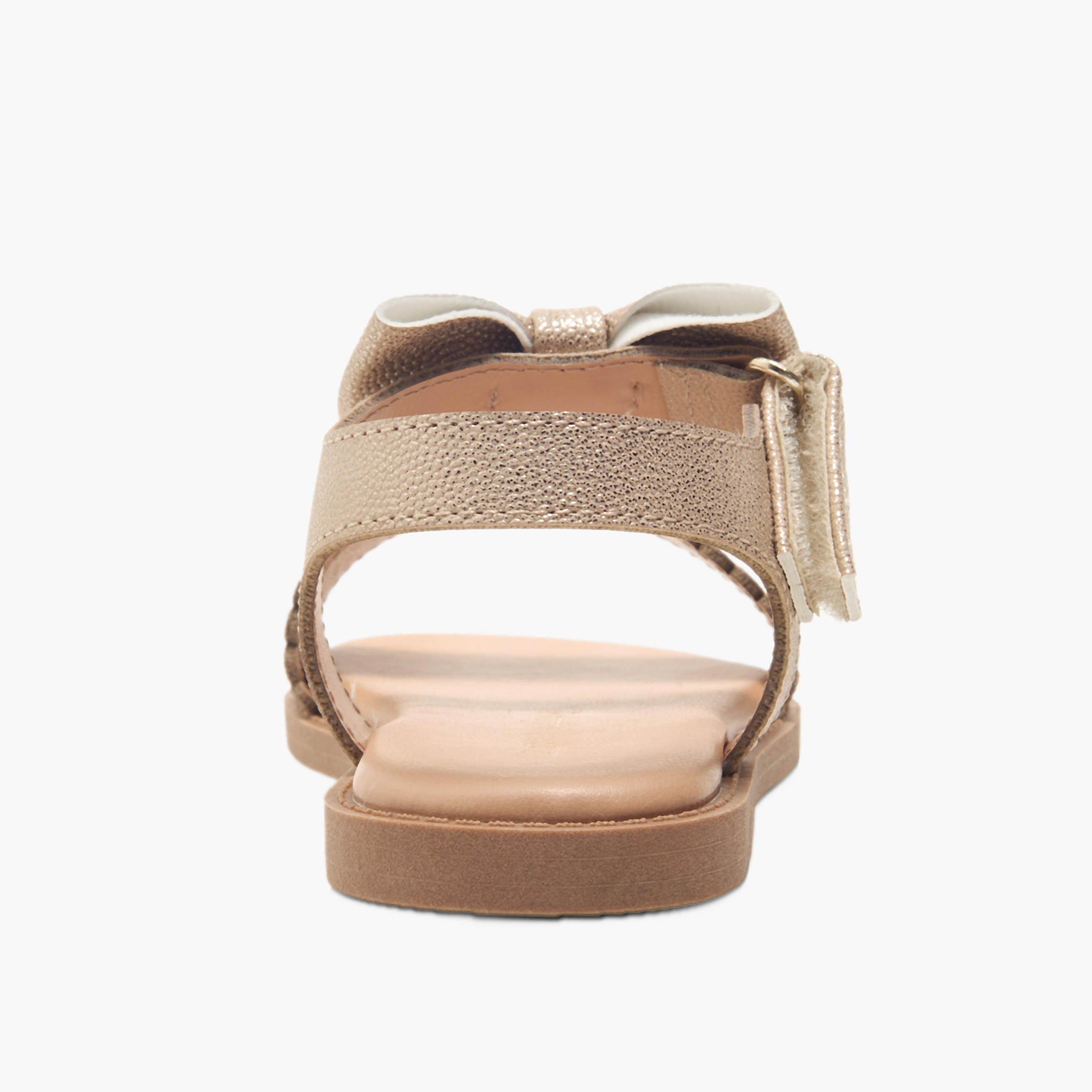 صندل بشريط إغلاق لاصق وتفاصيل فيونكة من فلورا بيلا-girls-shoes-sandals-image-4