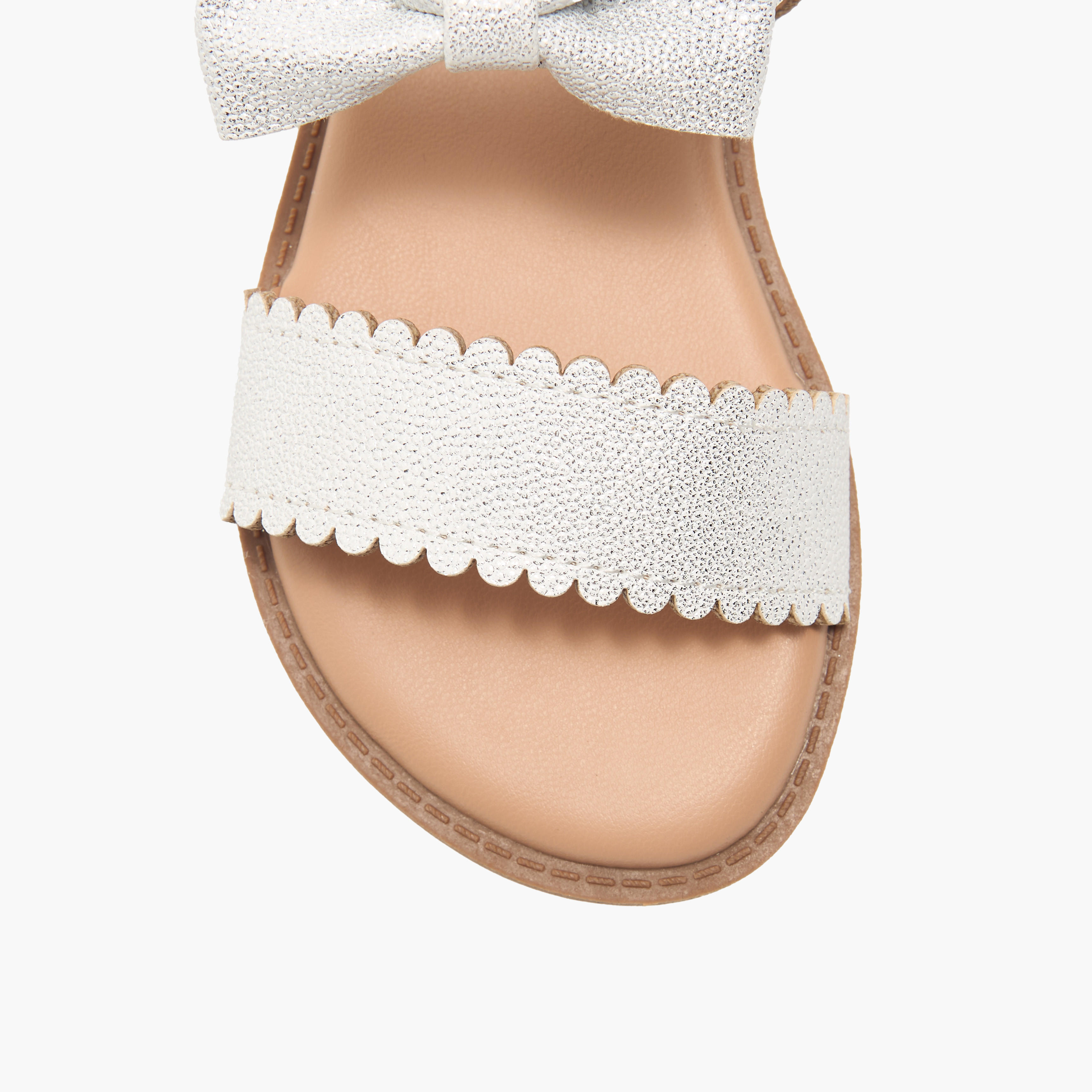 Flora Bella Bow Detail Sandals with Hook and Loop Closure-girls-shoes-sandals-image-3
