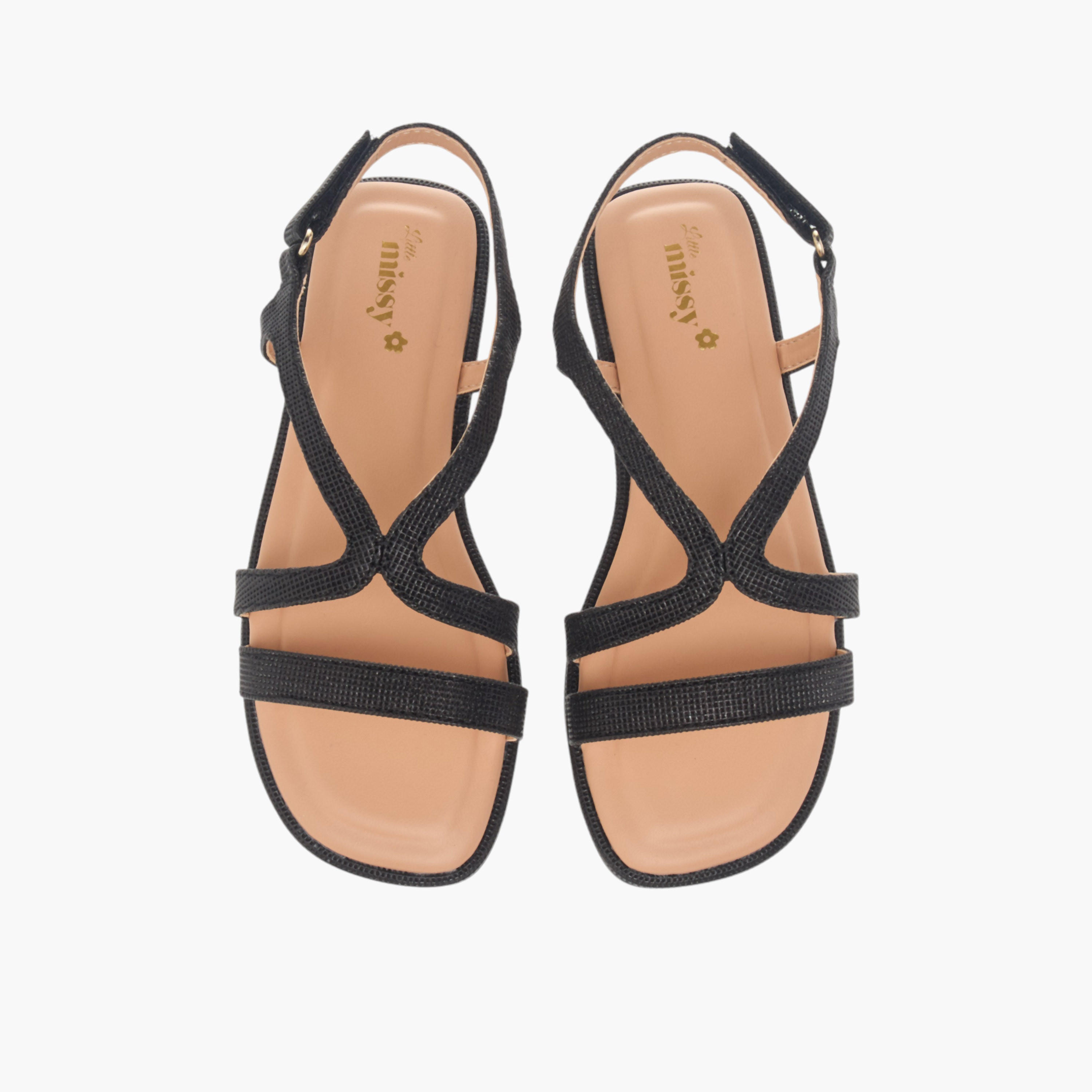 Little Missy Strappy Sandals with Hook and Loop Closure-girls-shoes-sandals-image-1