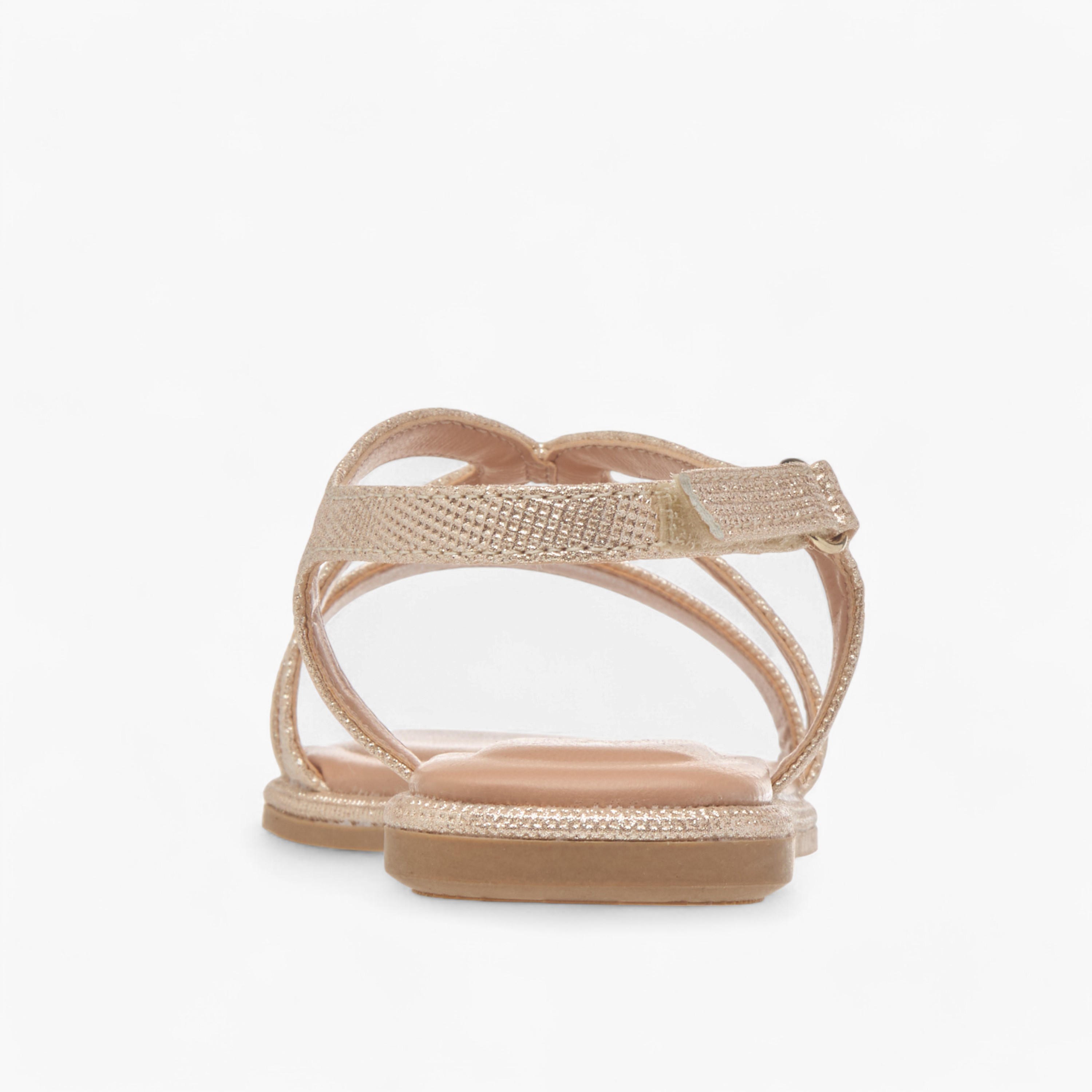صندل بأحزمة متعددة وشريط إغلاق من ليتل ميسي-girls-shoes-sandals-image-4