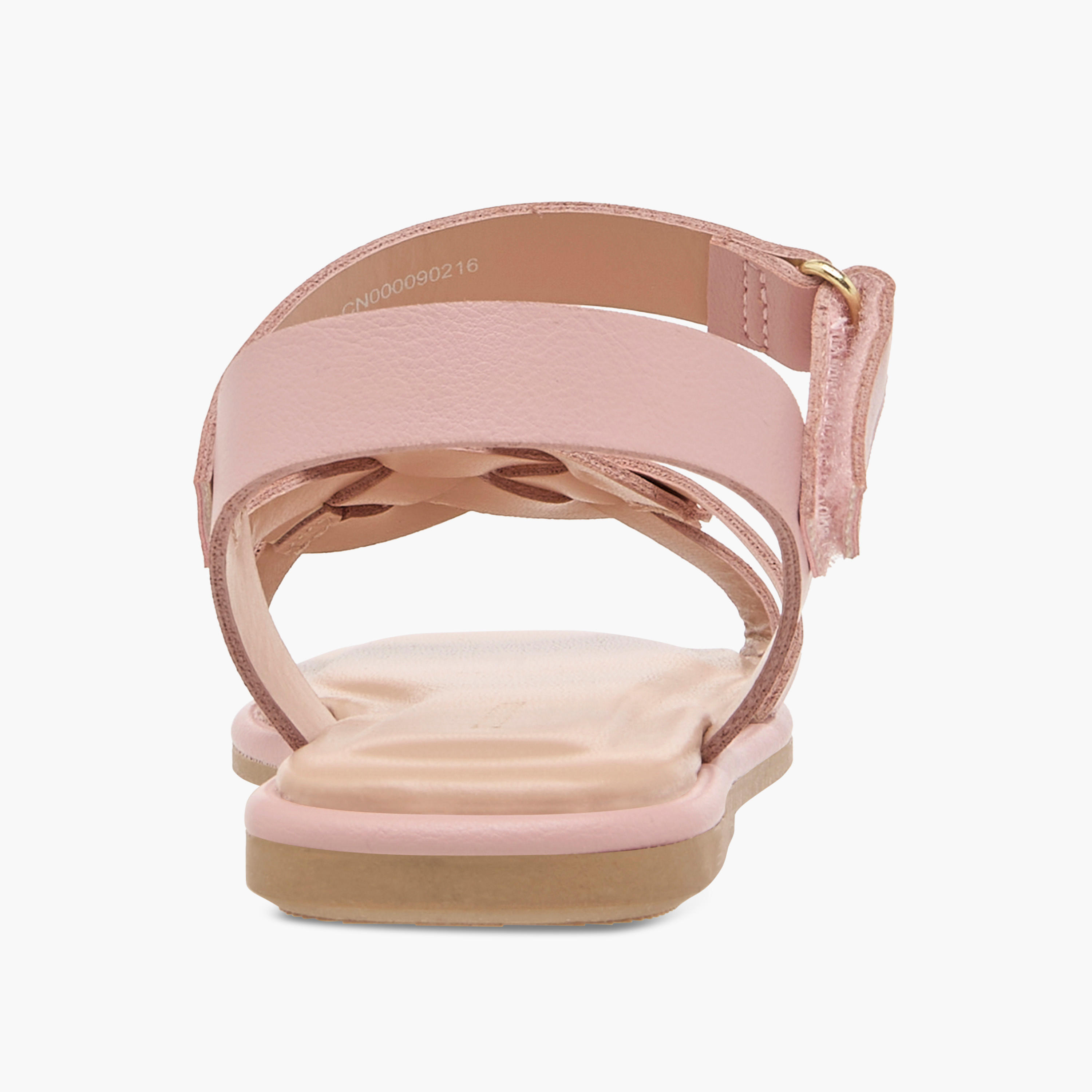Flora Bella Strap Detail Sandals with Hook and Loop Closure-girls-shoes-sandals-image-4