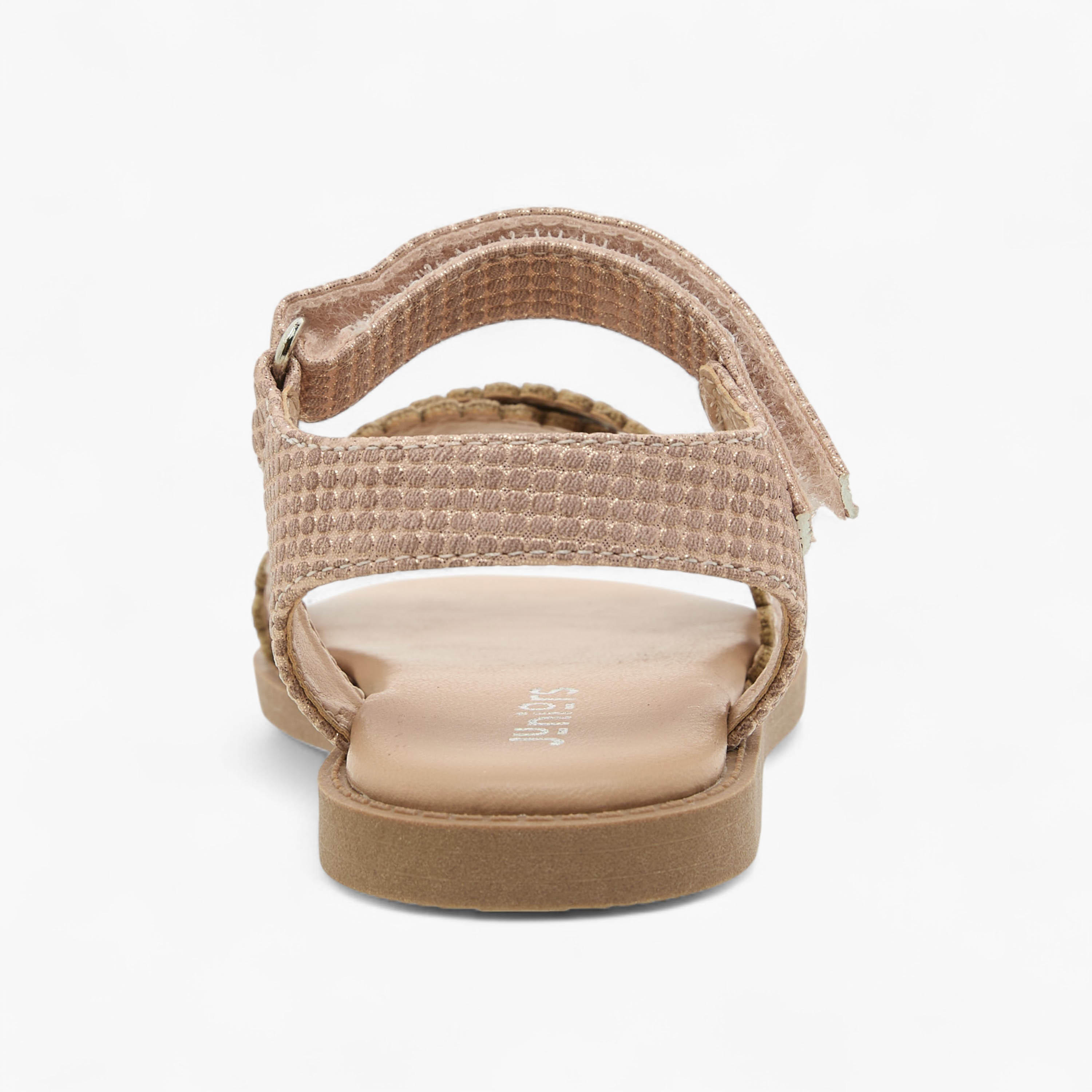Juniors Cross Strap Sandals with Hook and Loop Closure-girls-shoes-sandals-image-4