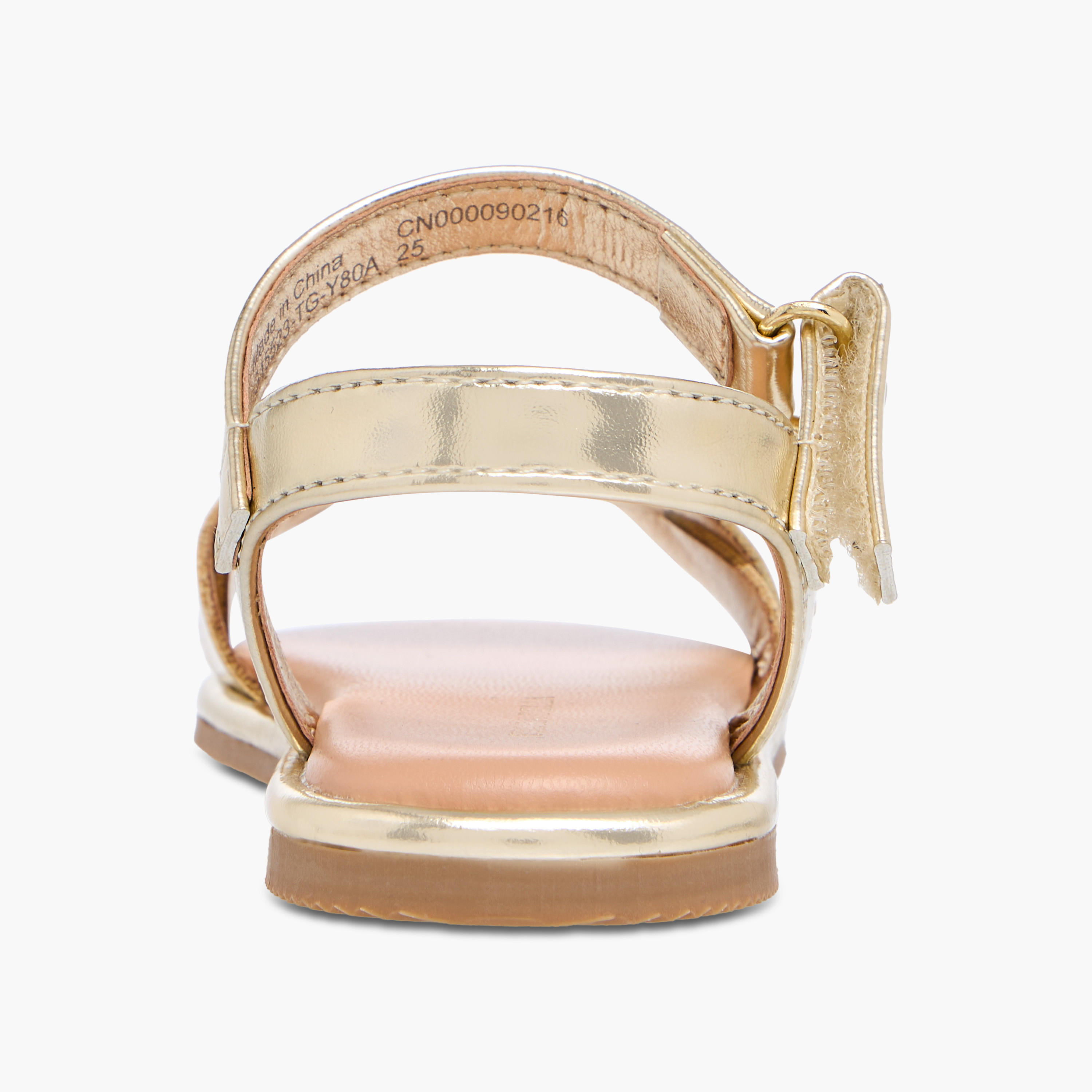 Flora Bella Strap Detail Sandals with Hook and Loop Closure-girls-shoes-sandals-image-4