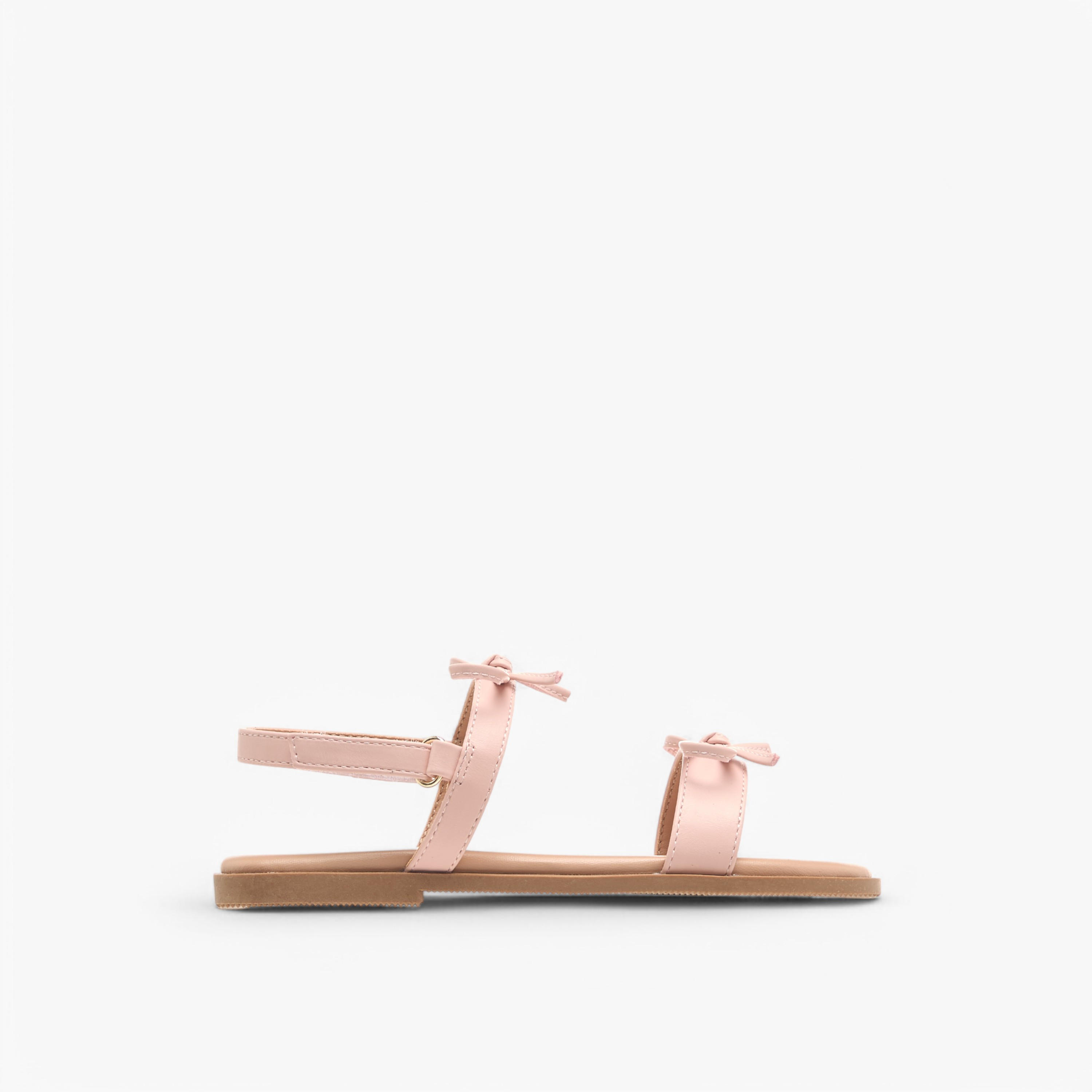 Flora Bella Bow Accent Sandals with Hook and Loop Closure-girls-shoes-sandals-image-2
