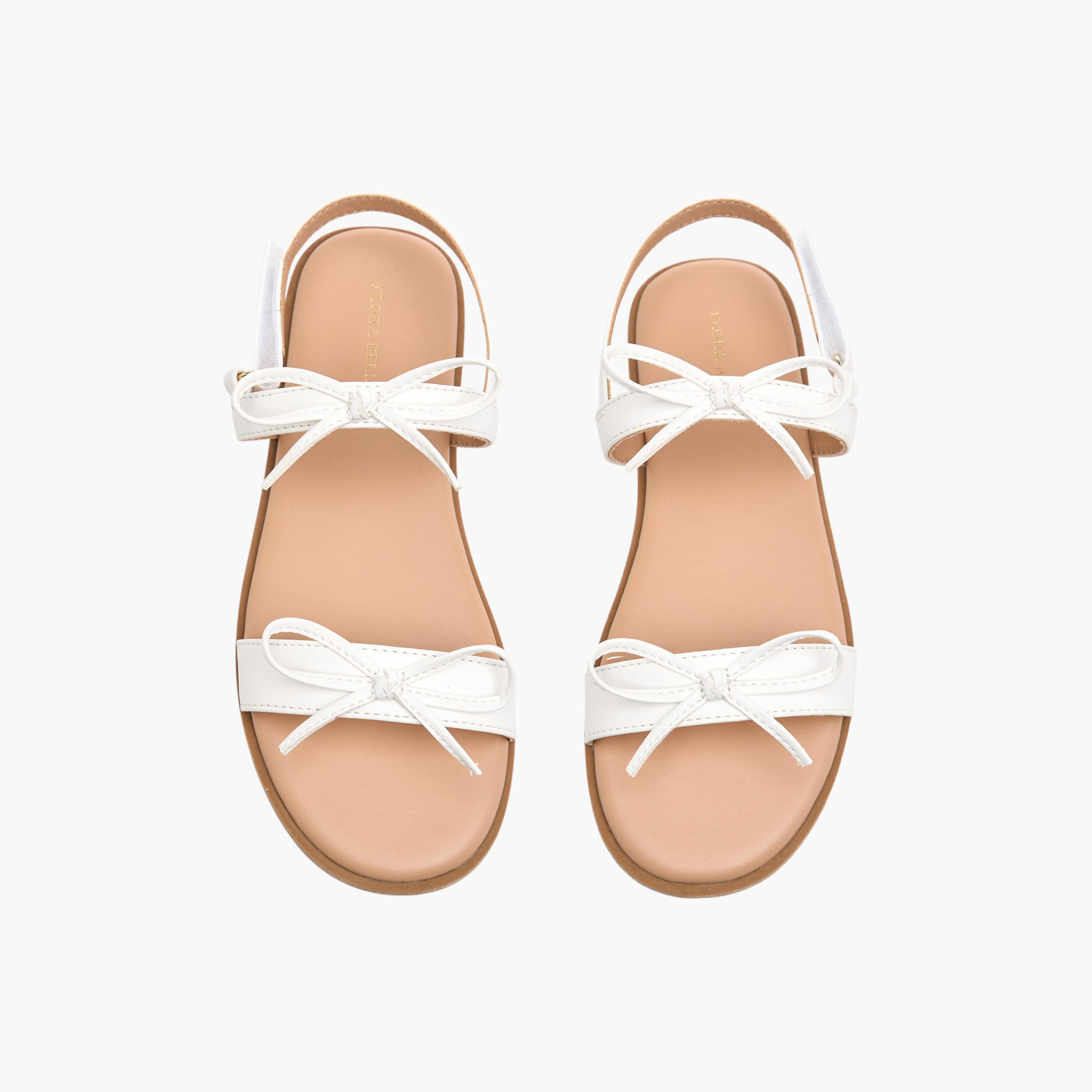 Flora Bella Bow Accent Sandals with Hook and Loop Closure-girls-shoes-sandals-image-1