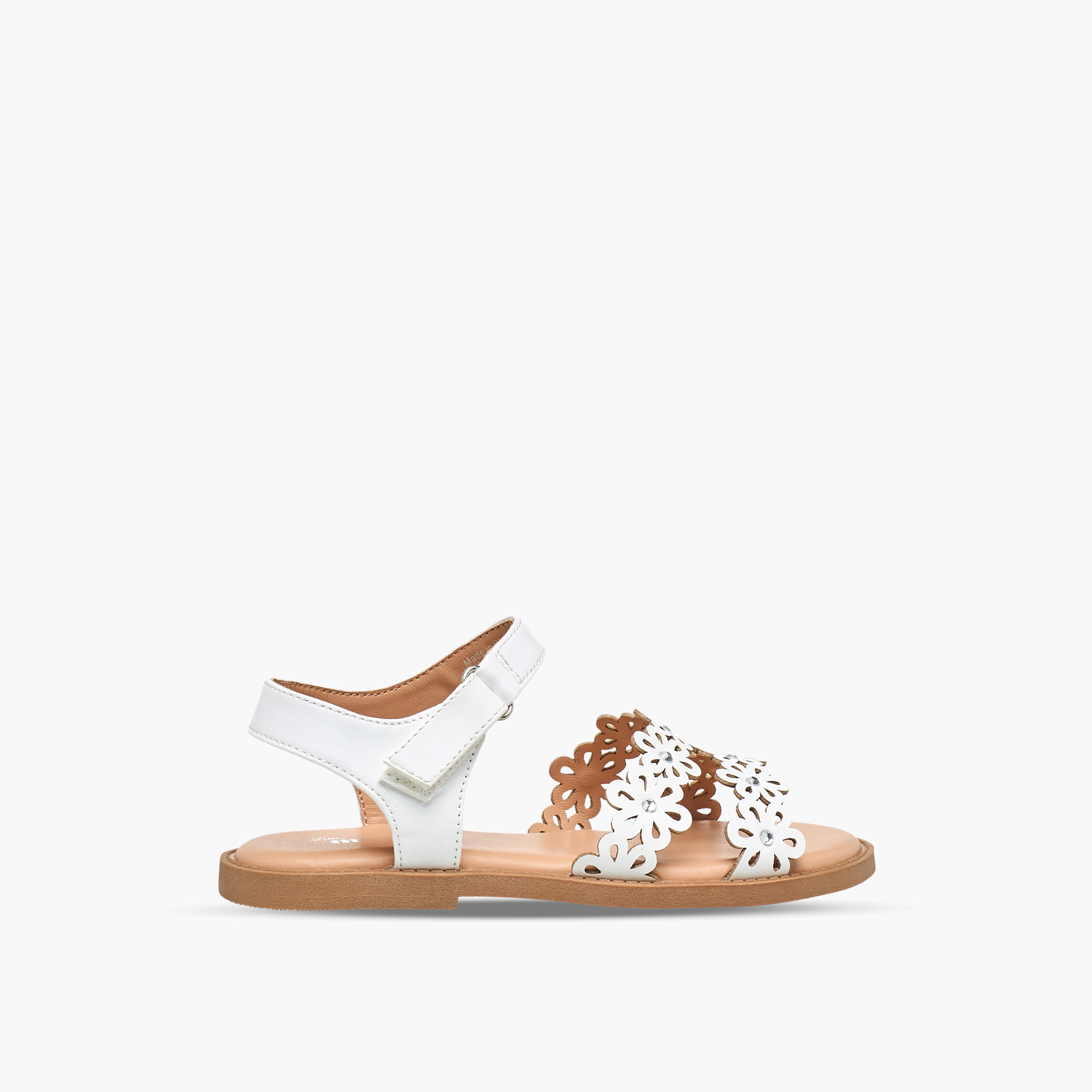 صندل بشريط إغلاق لاصق وتفاصيل مفرغة للبنات من ليتل ميسي-girls-shoes-sandals-image-2
