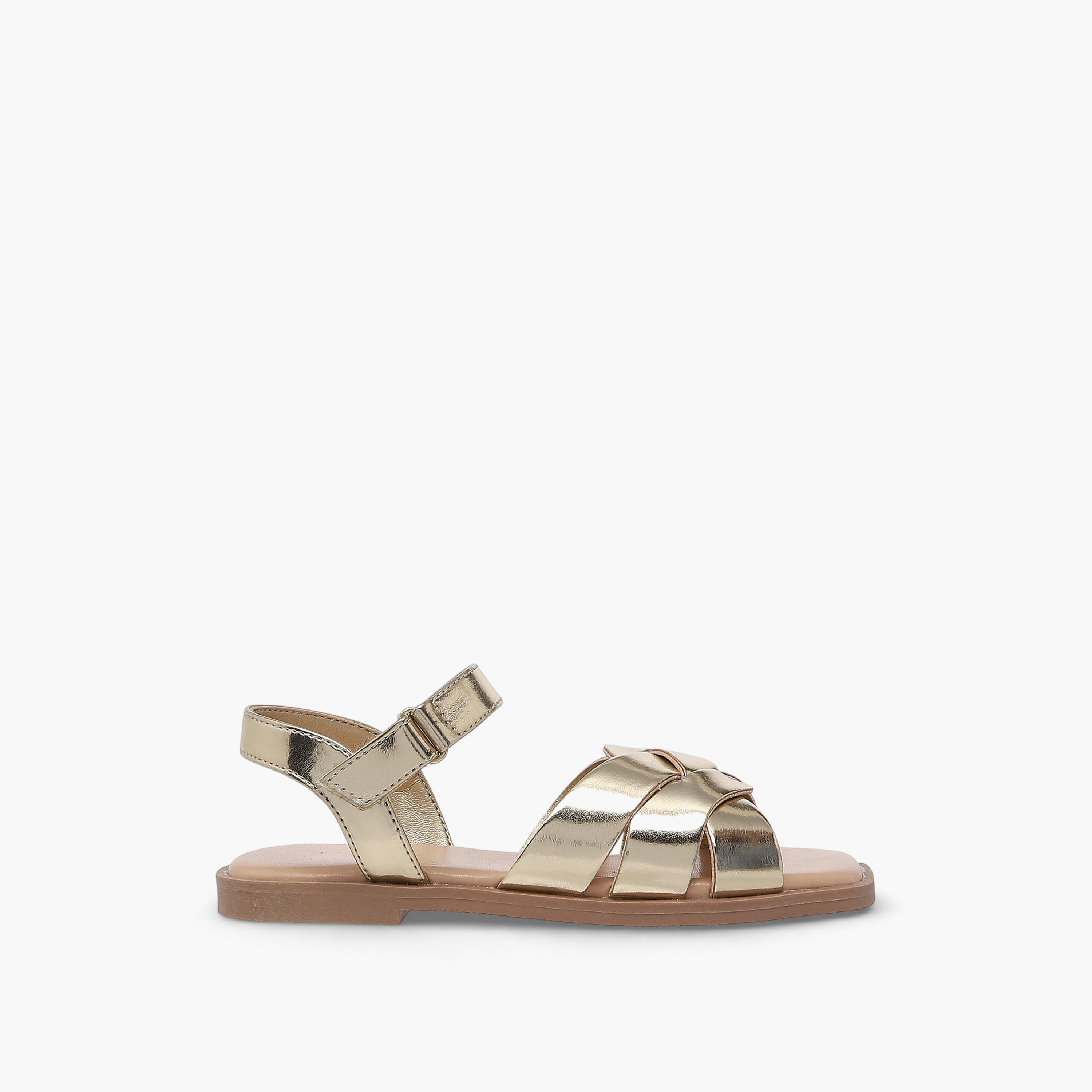 Flora Bella Girls Metallic Hook & Loop Sandals-girls-shoes-sandals-image-2