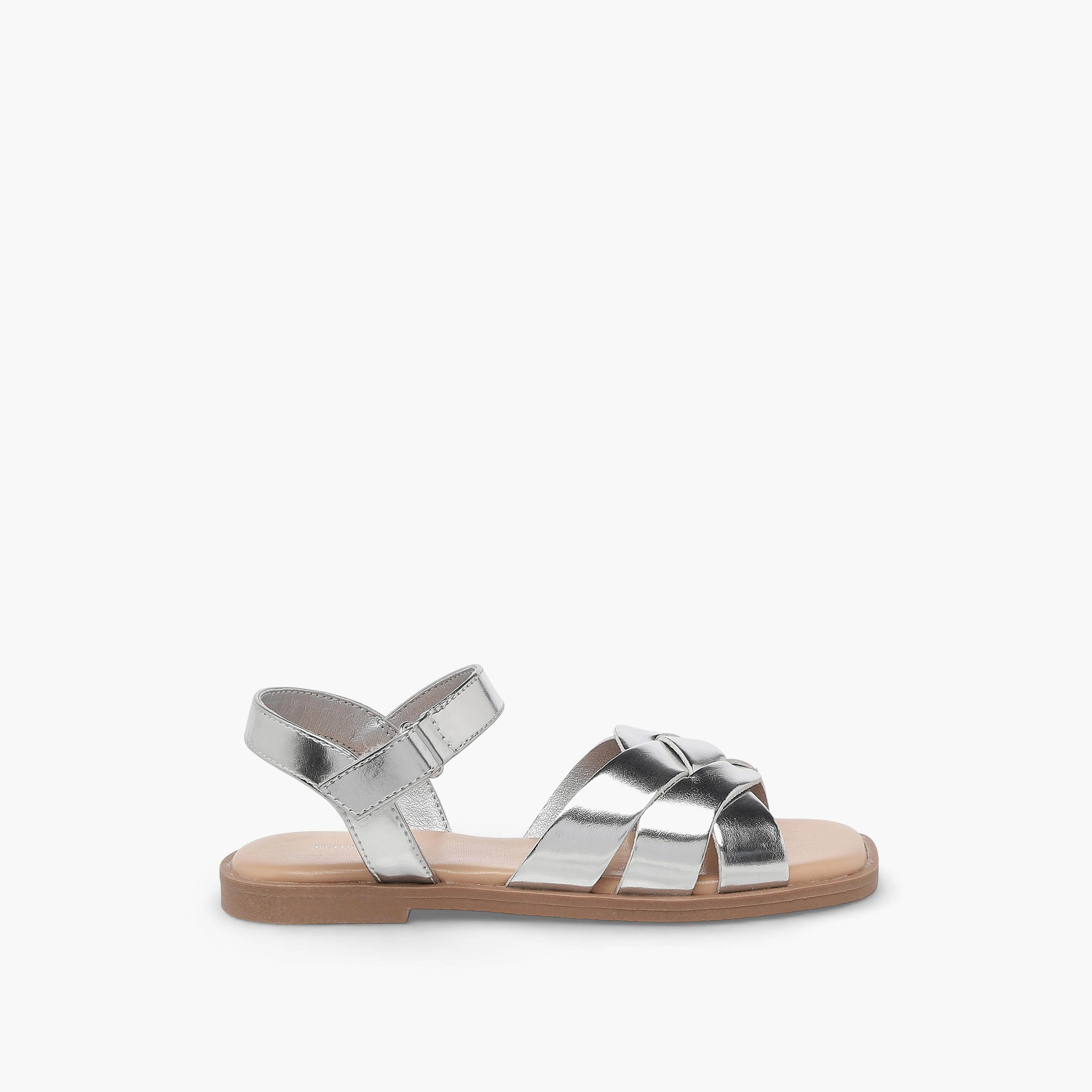 Flora Bella Girls Metallic Hook & Loop Sandals-girls-shoes-sandals-image-2
