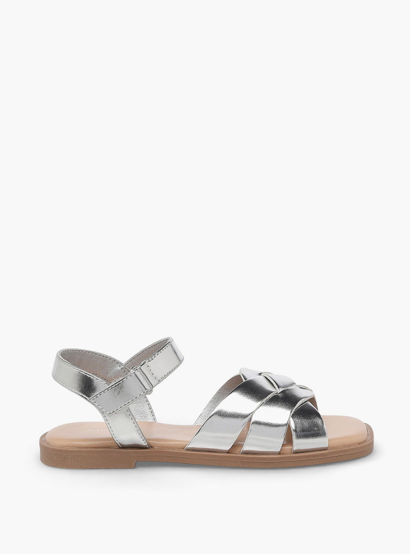 Flora Bella Girls Metallic Hook & Loop Sandals-girls-shoes-sandals-image-2