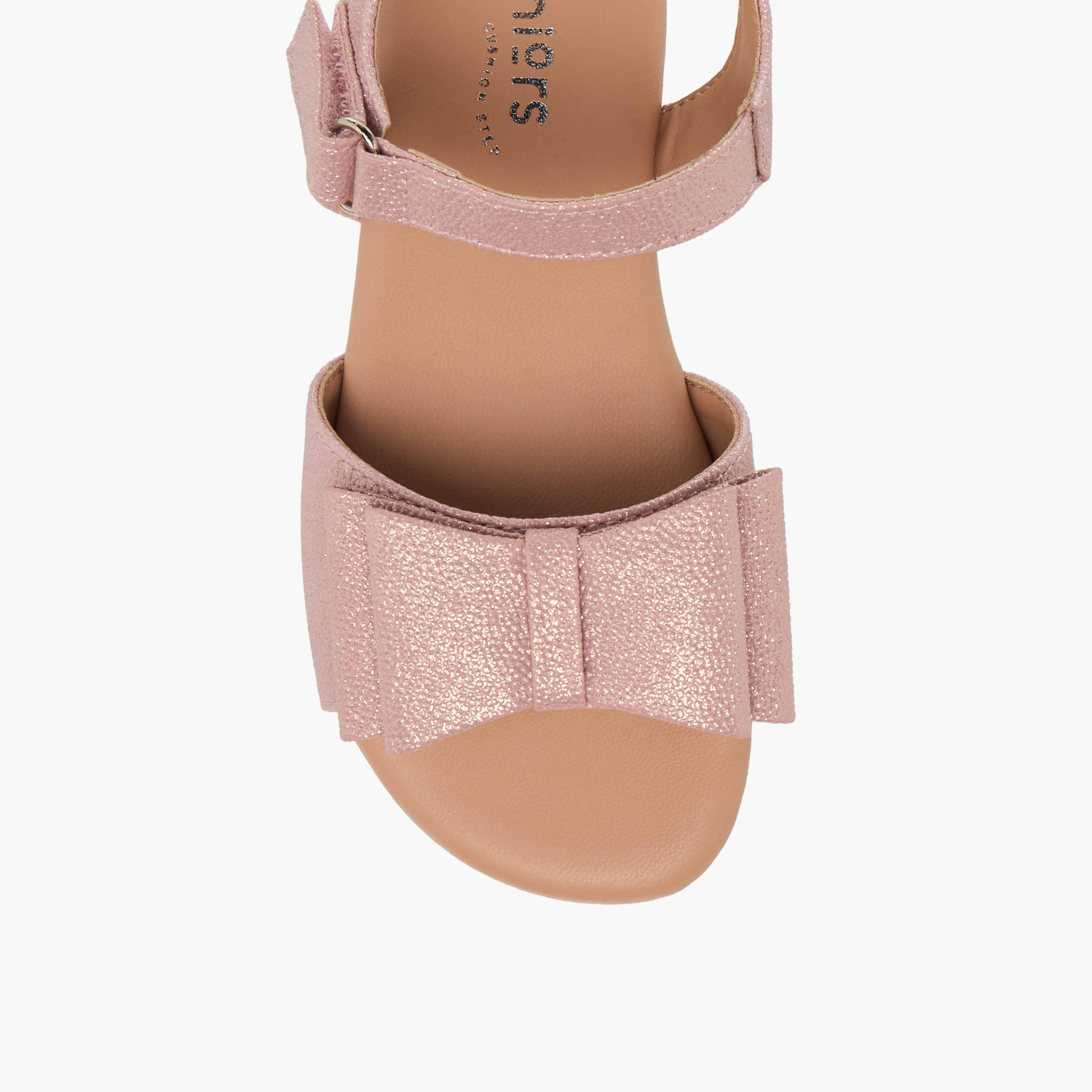 Juniors Girls Bow Applique Hook and Loop Sandals-girls-shoes-sandals-image-3