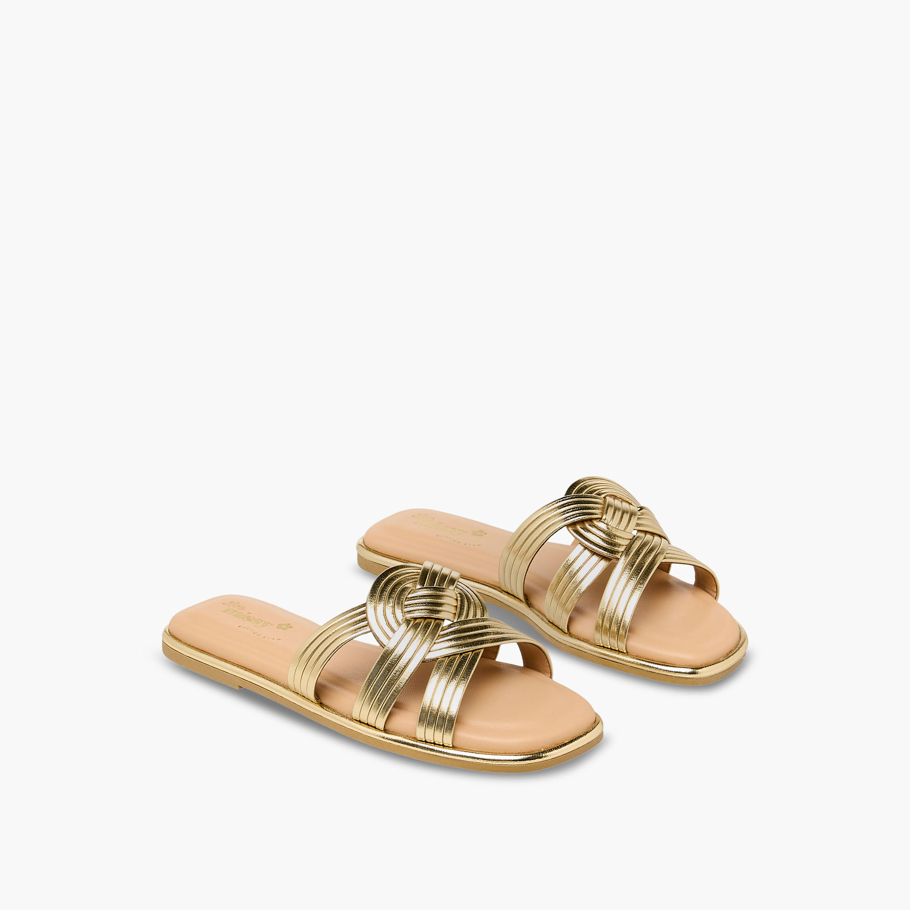 Little Missy Girls Knotted Slip-On Sandals-girls-shoes-sandals-image-1
