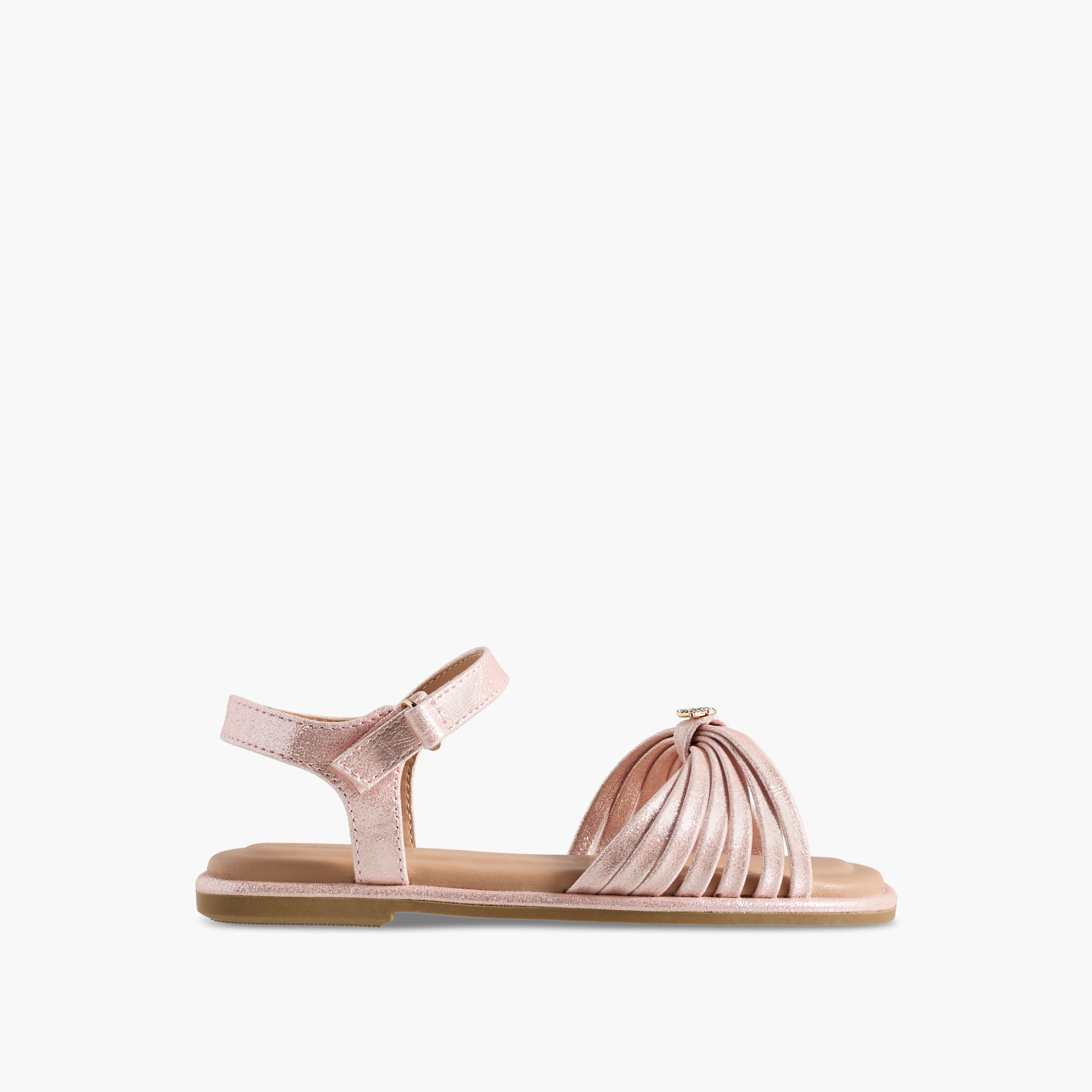 Little Missy Girls Butterfly Embellished Flat Sandals-girls-shoes-sandals-image-2