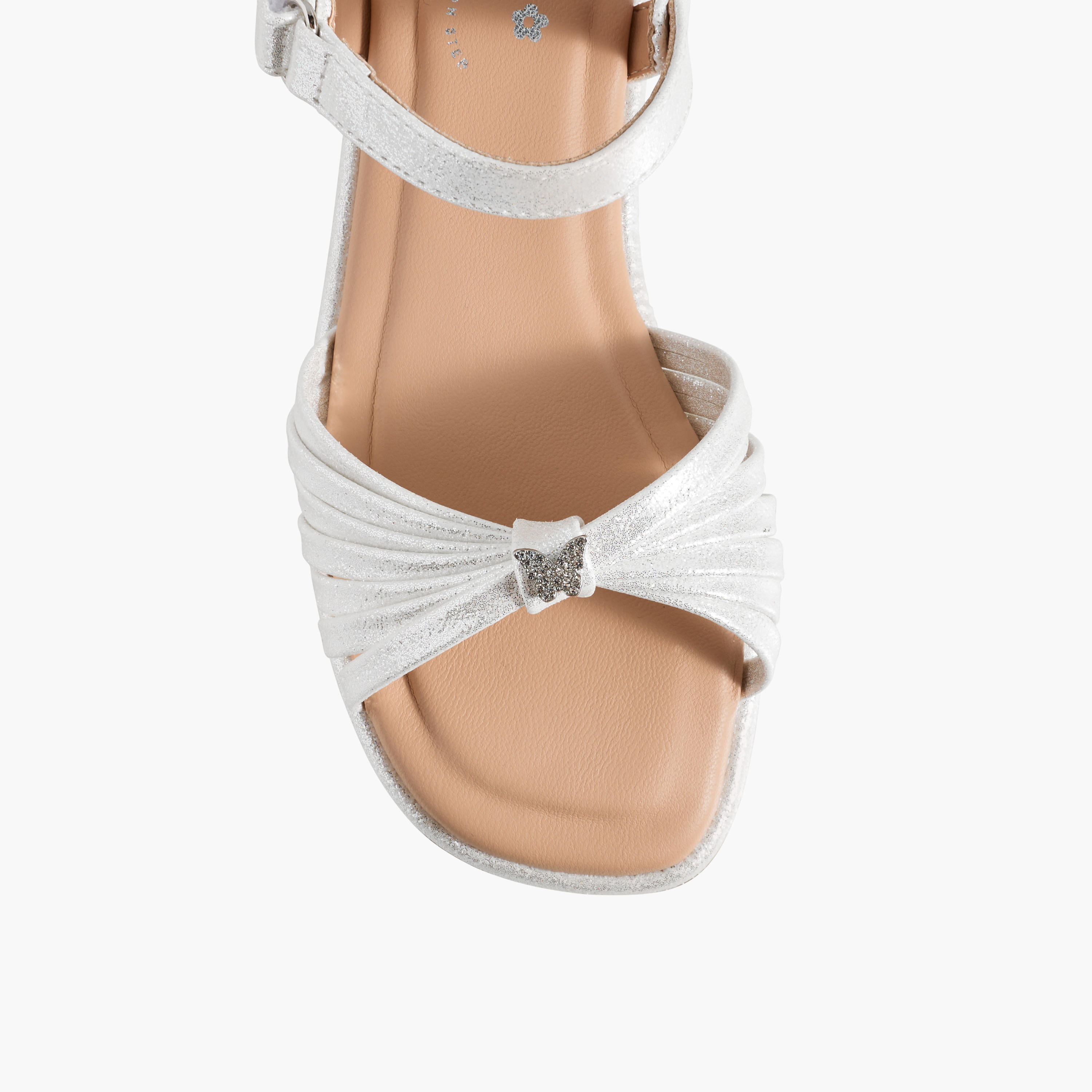 صندل مسطح بفراشة مزينة للبنات من ليتل ميسي-girls-shoes-sandals-image-4