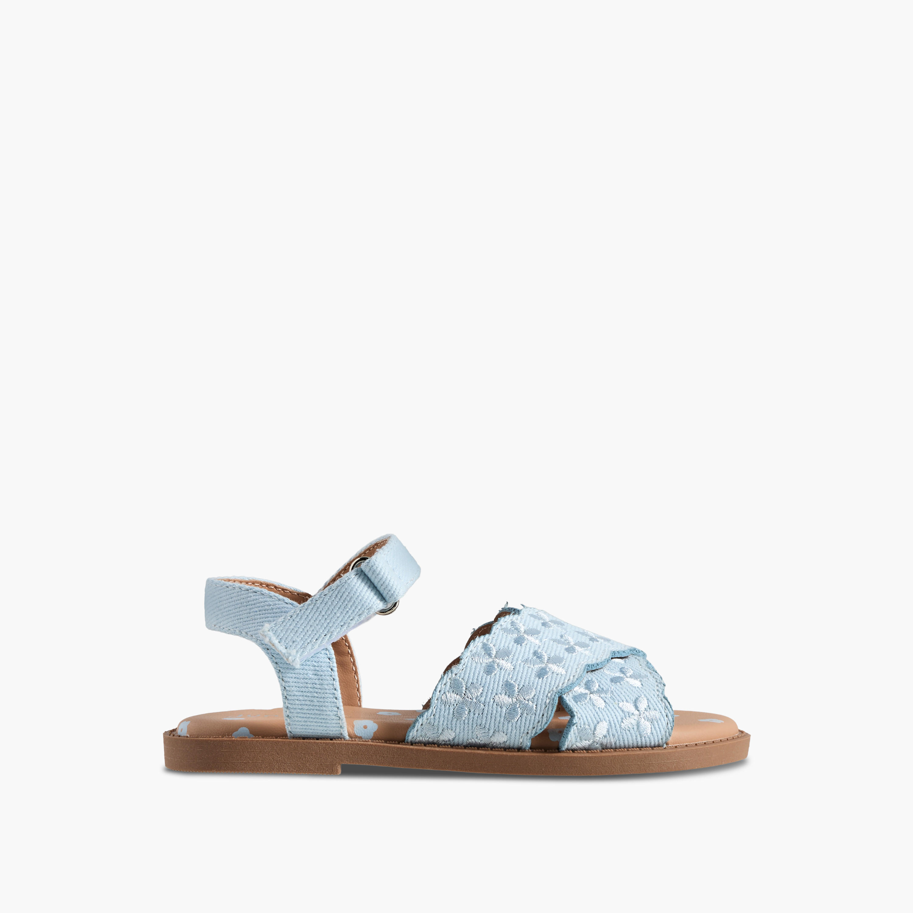 صندل مطرز بشريط إغلاق لاصق للبنات من جونيورز-girls-shoes-sandals-image-4