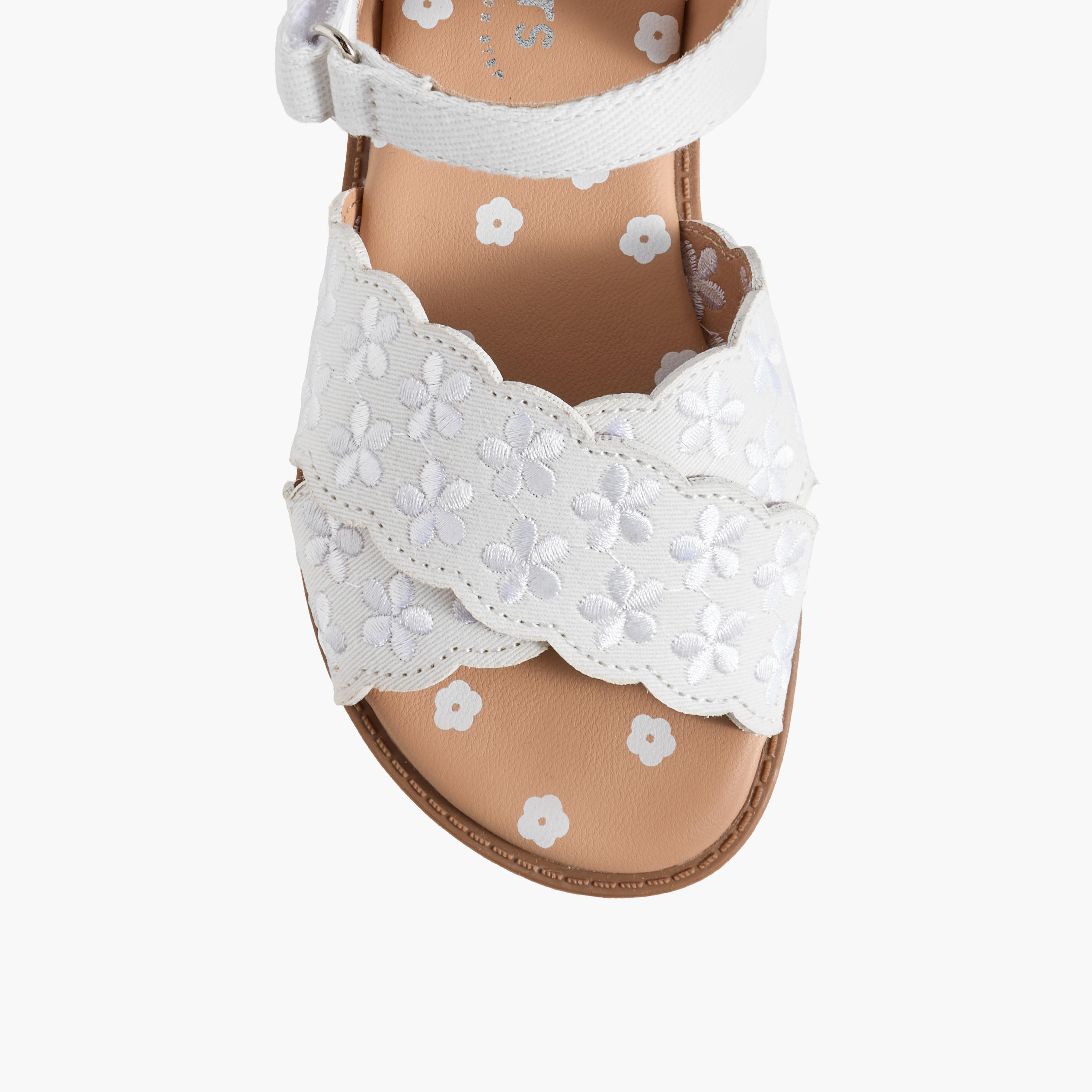 Juniors Girls Embroidered Hook & Loop Sandals-girls-shoes-sandals-image-3