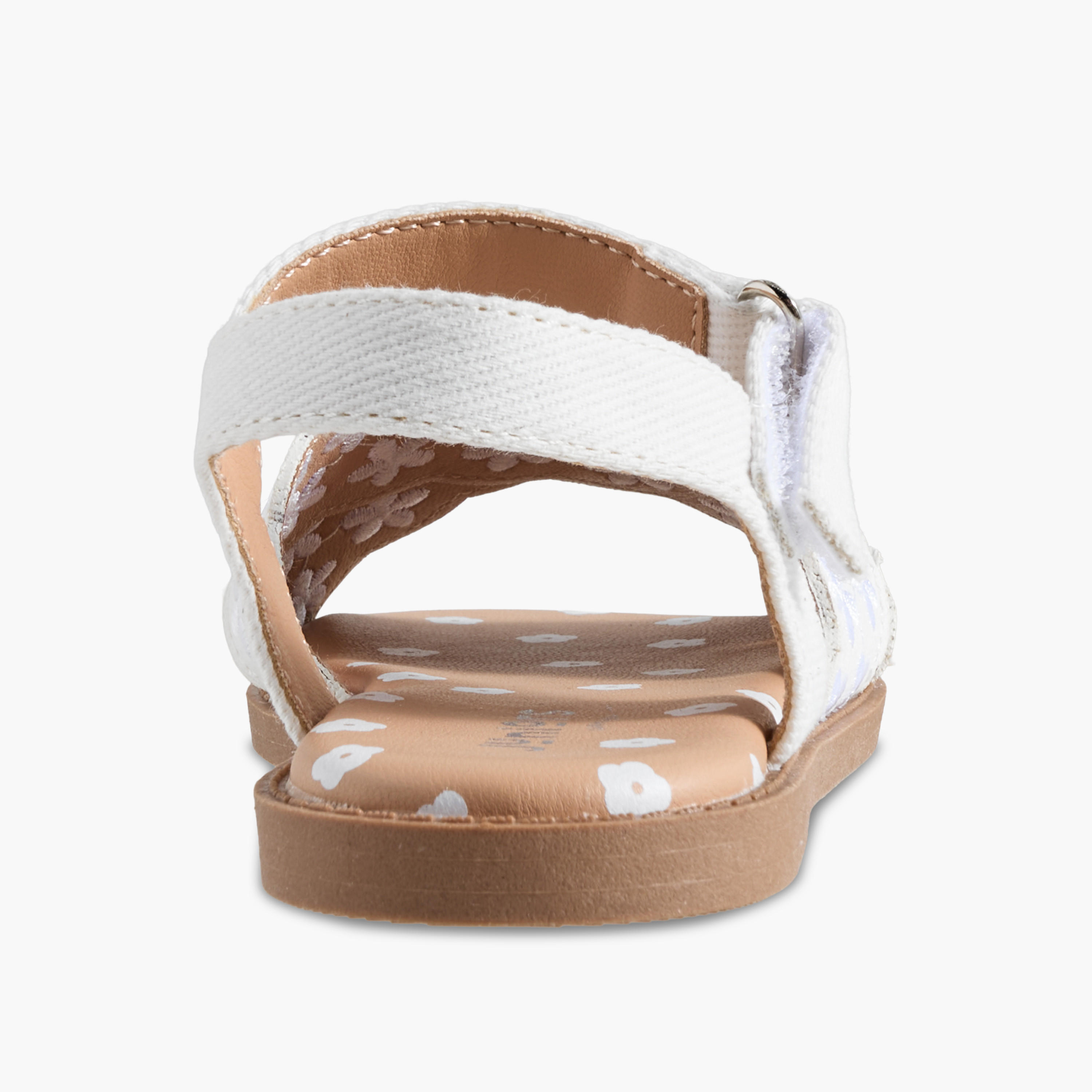 Juniors Girls Embroidered Hook & Loop Sandals-girls-shoes-sandals-image-4