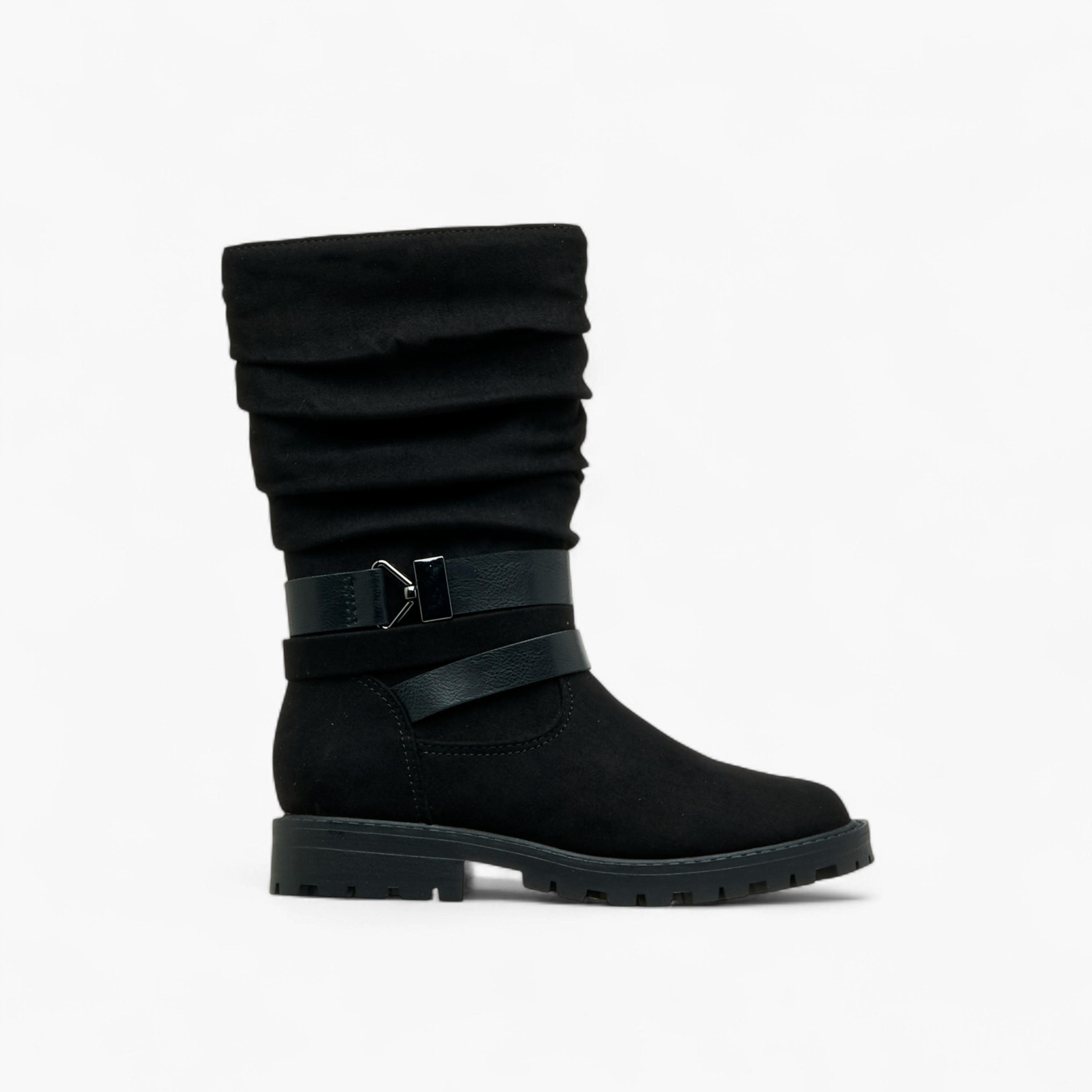 Flora Bella Strap Accent High Cut Boots with Zip Closure-girls-shoes-boots-image-3