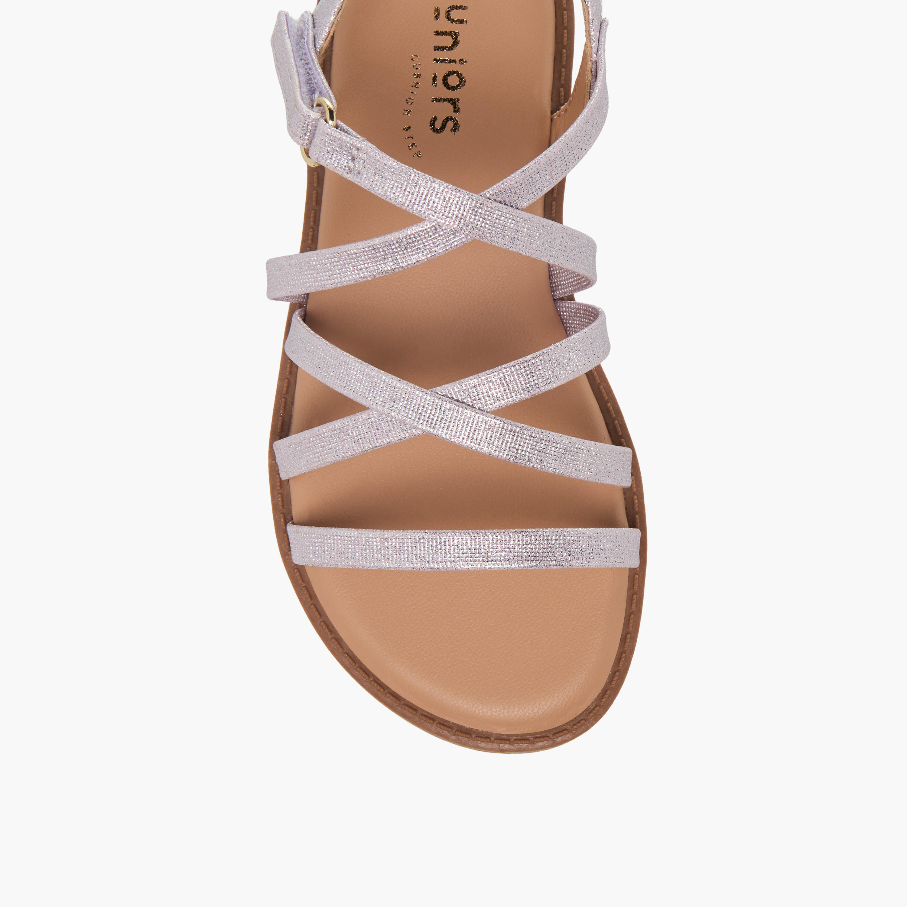 صندل بأحزمة متقاطعة وشريط إغلاق لاصق للبنات من جونيورز-girls-shoes-sandals-image-3