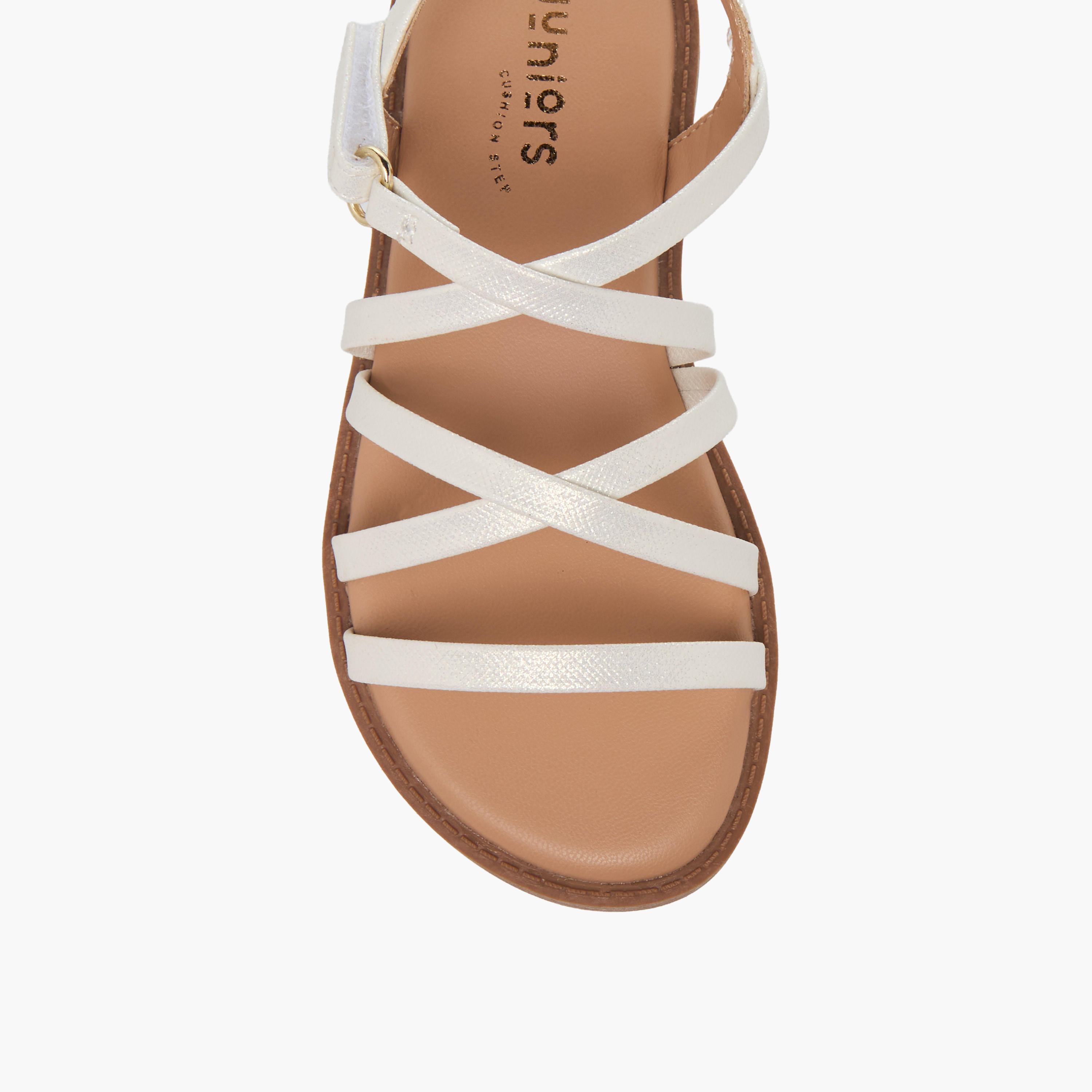 Juniors Girls Cross Strap Hook and Loop Sandals-girls-shoes-sandals-image-3