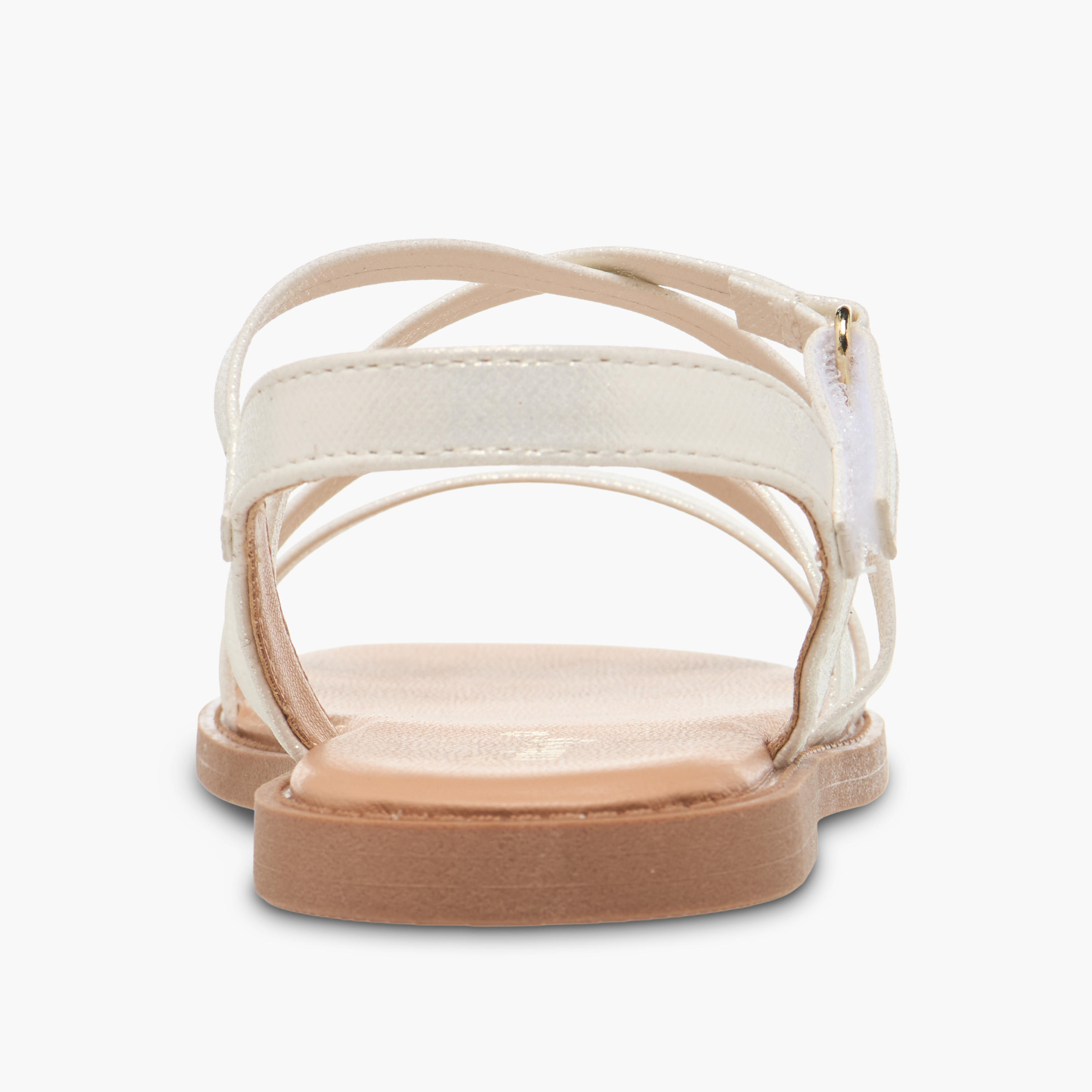 Juniors Girls Cross Strap Hook and Loop Sandals-girls-shoes-sandals-image-4