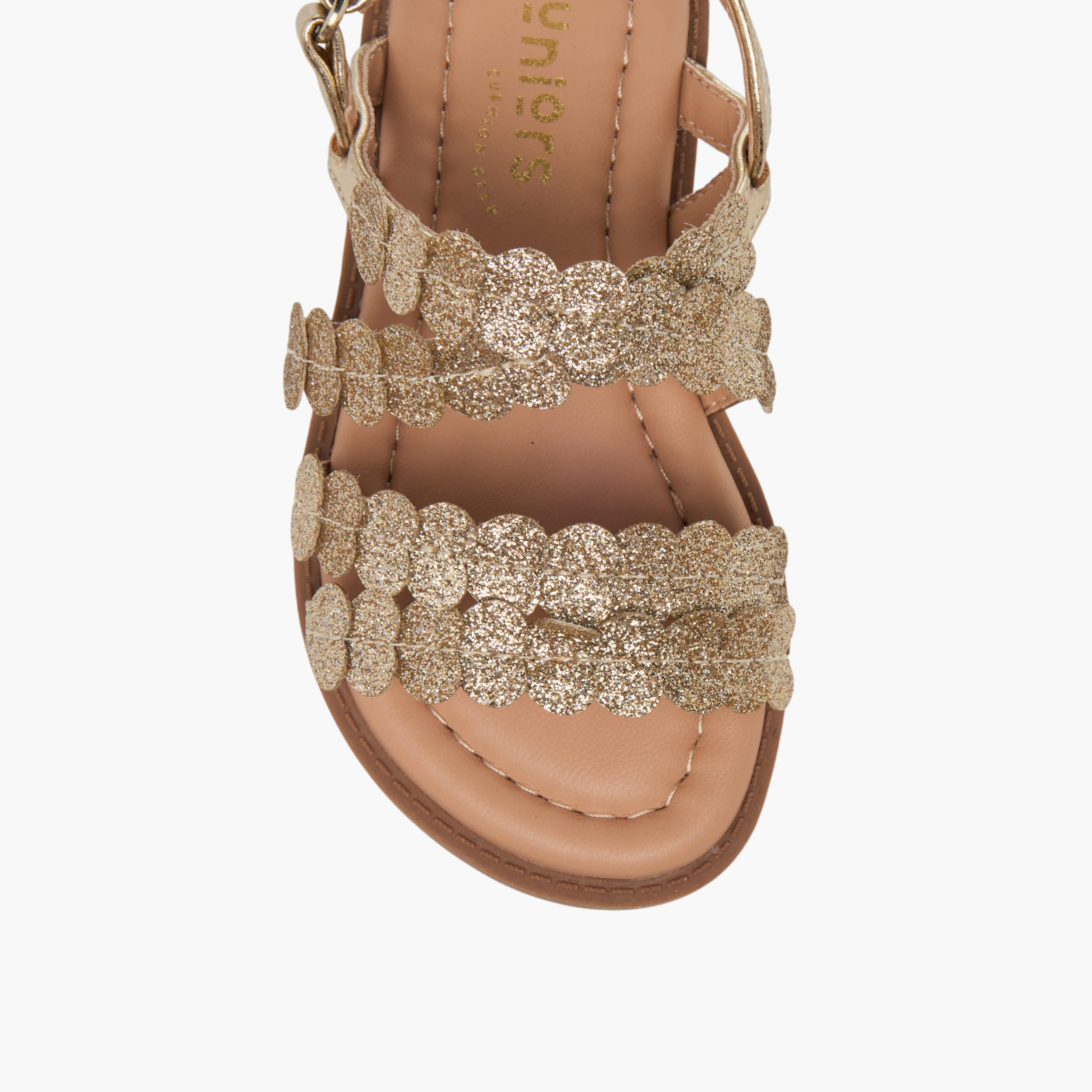 Juniors Girls Petal Applique Hook and Loop Strap Sandals-girls-shoes-sandals-image-3