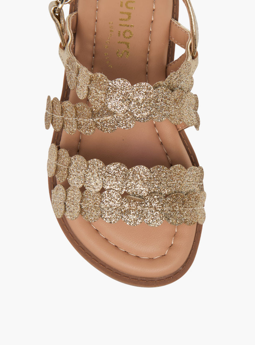 Juniors Girls Petal Applique Hook and Loop Strap Sandals-girls-shoes-sandals-image-3