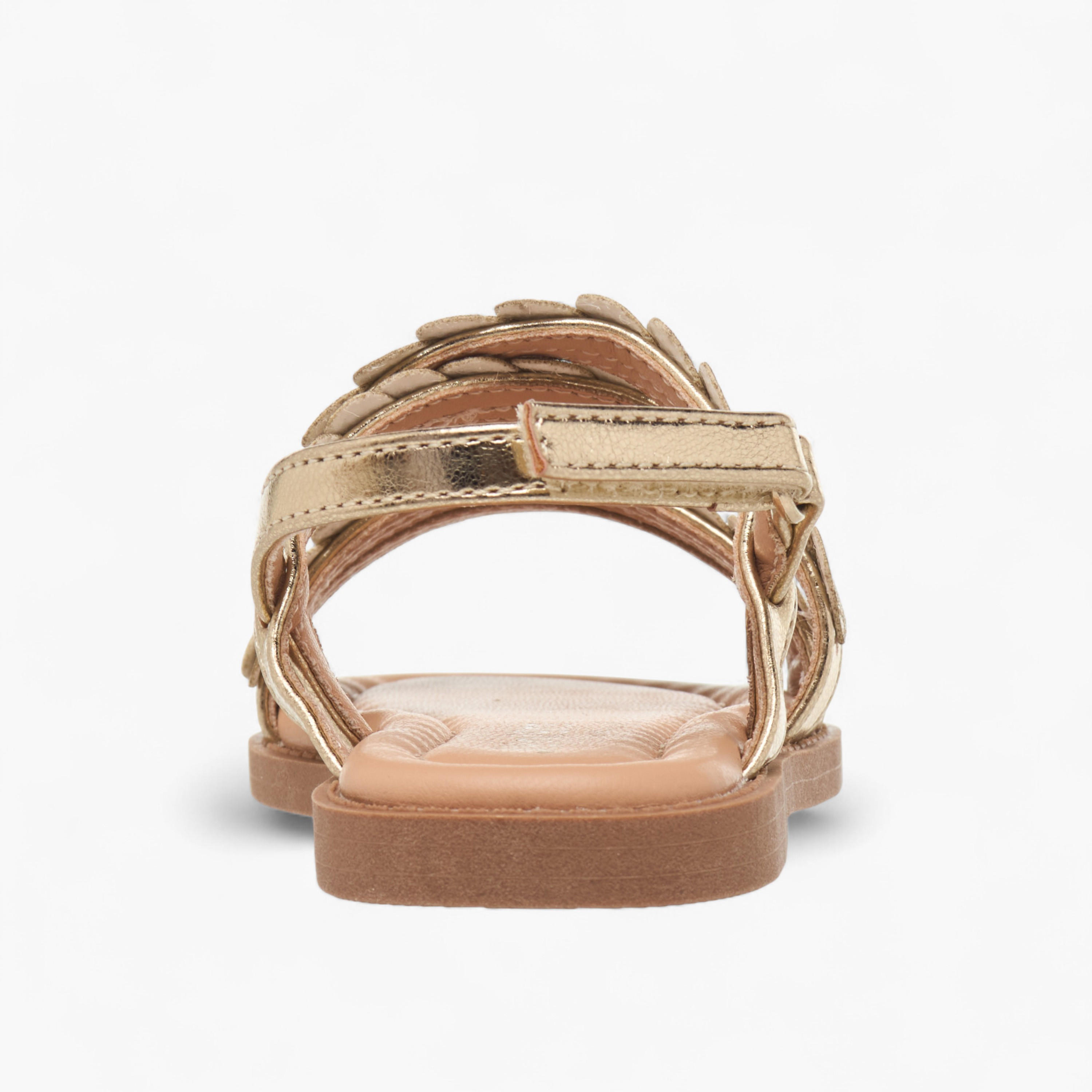 Juniors Girls Petal Applique Hook and Loop Strap Sandals-girls-shoes-sandals-image-4