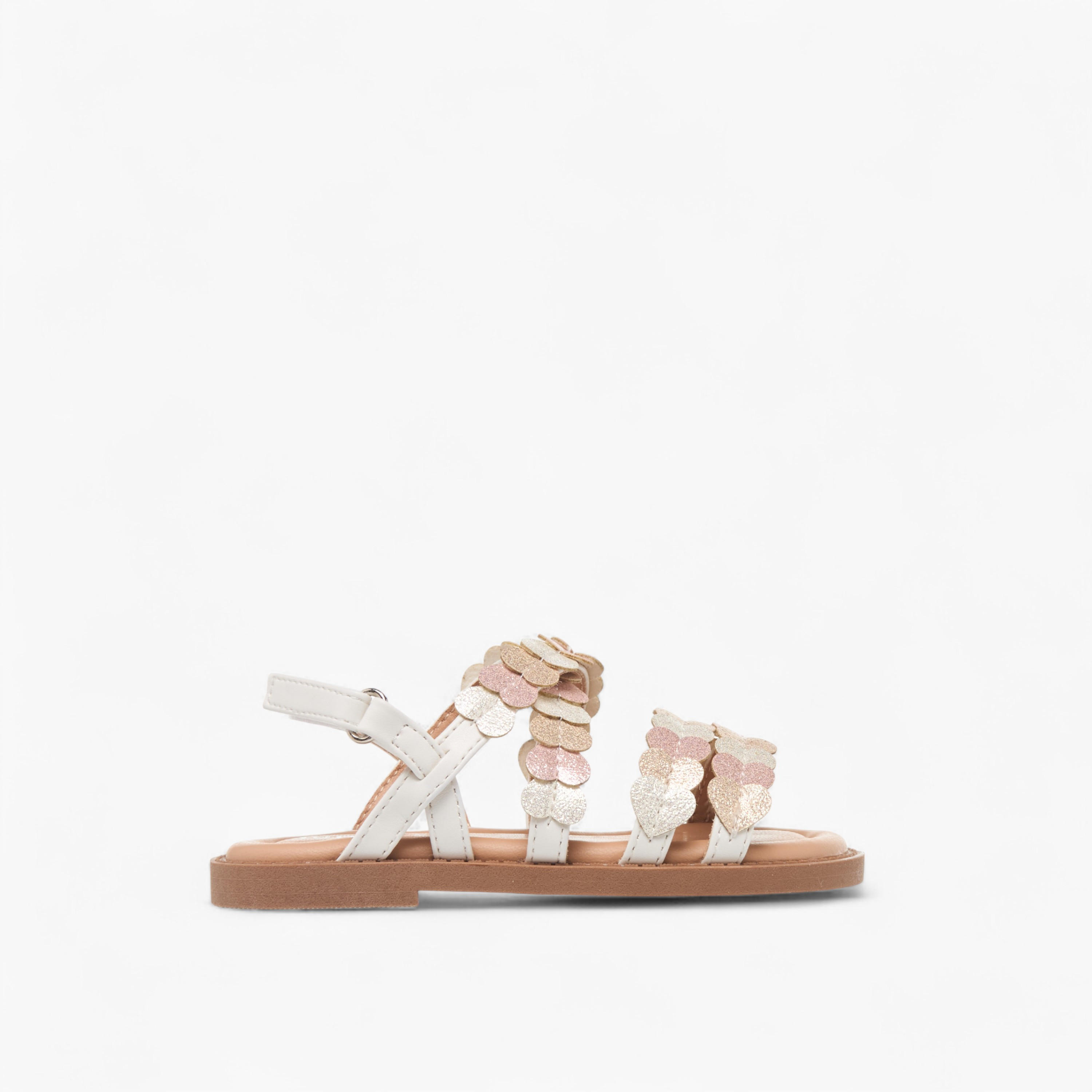 Juniors Girls Petal Applique Hook and Loop Strap Sandals-girls-shoes-sandals-image-2