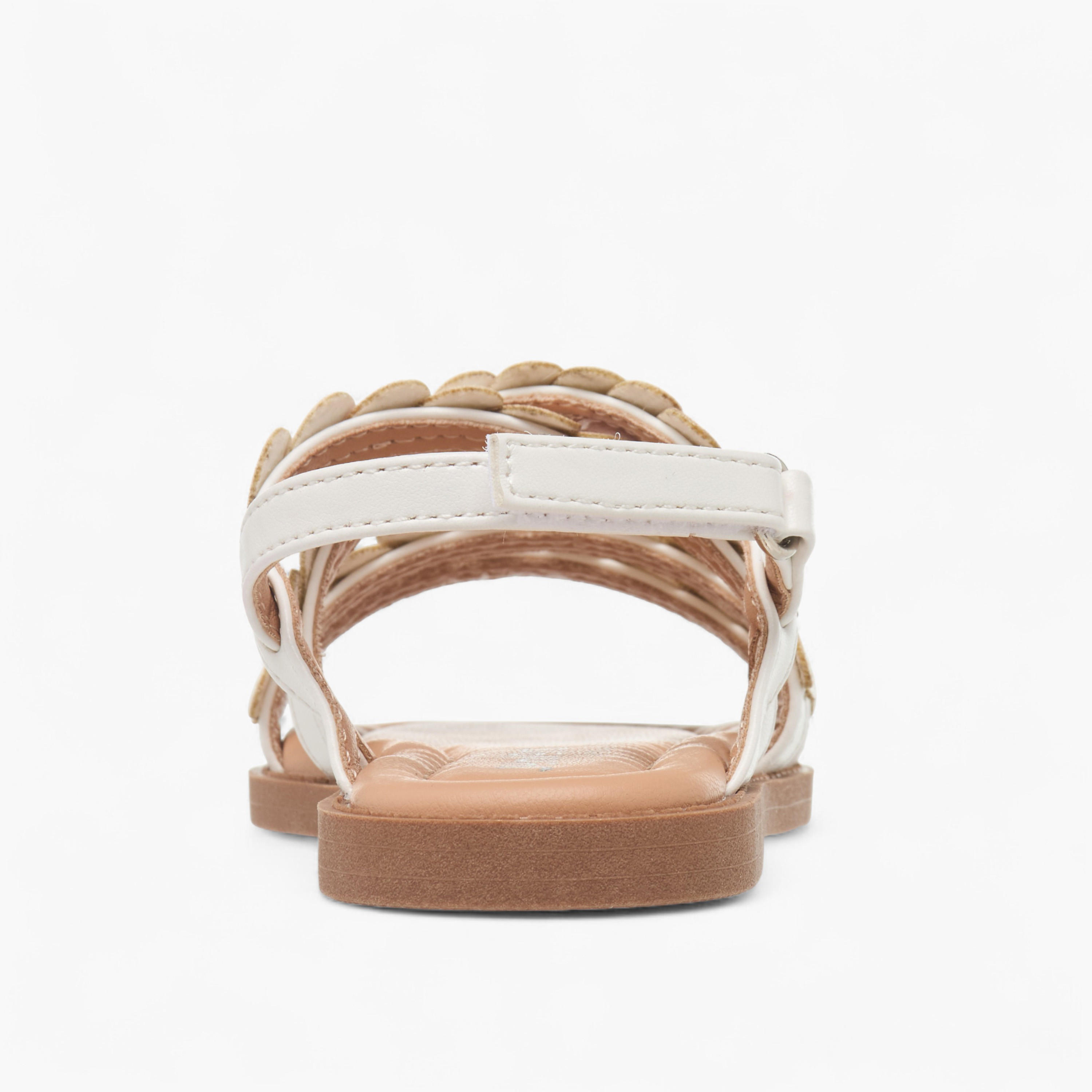 صندل مزخرف بشريط إغلاق لاصق للبنات من جونيورز-girls-shoes-sandals-image-4